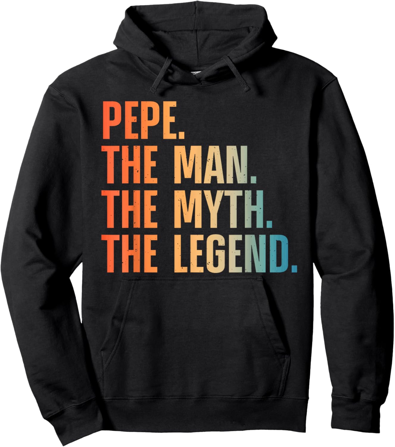Best Pepe Design For Grandpa Grandfather From Grandkids Pepe Hoodie - Hoodie | Black
