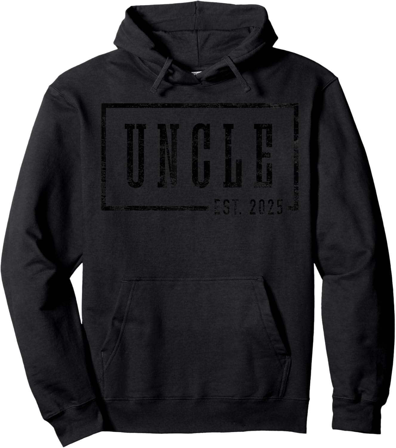 Uncle 2025 Uncle To Be New Uncle Gifts Sleek Framed Design Hoodie - Hoodie | Black