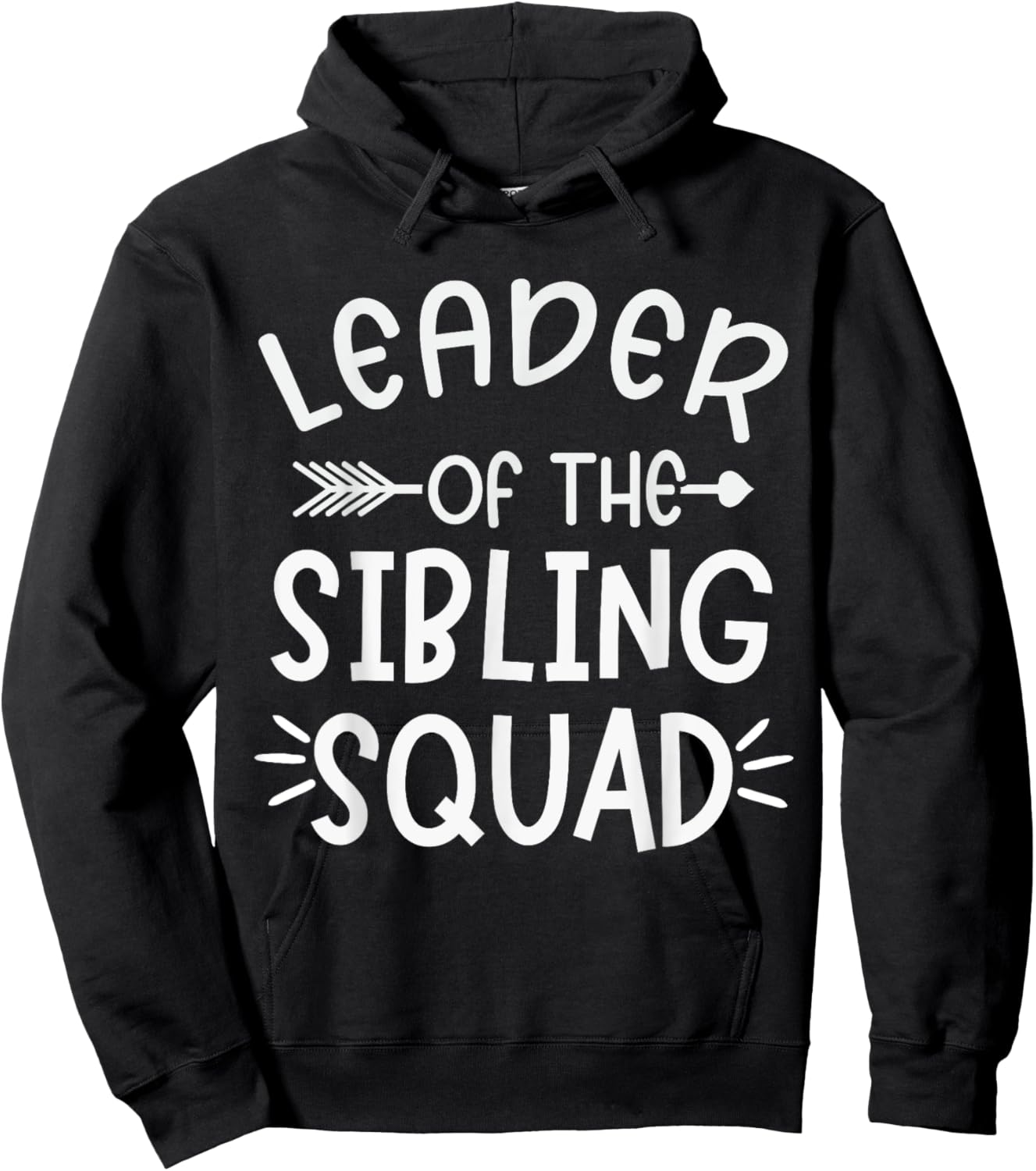 Leader Of The Sibling Squad Family Matching Sister Brother Hoodie - Hoodie | Black