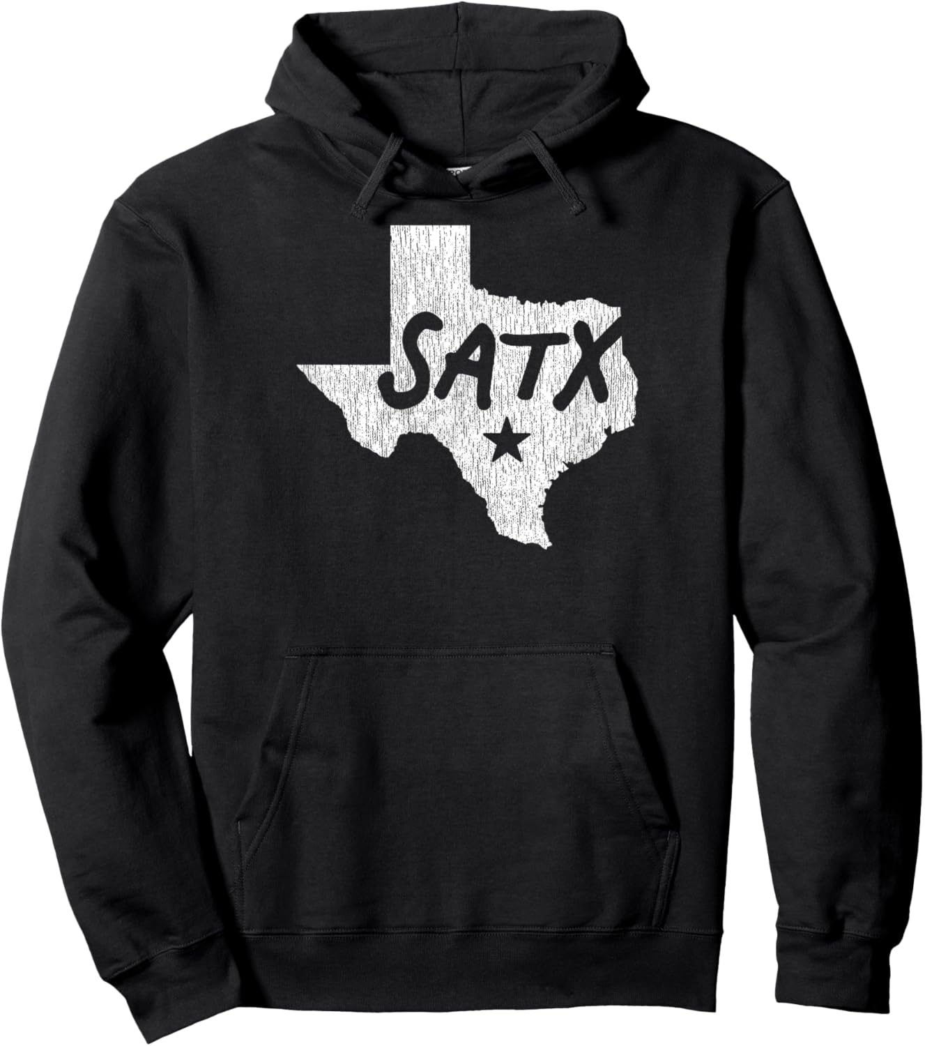 SATX San Antonio TX Design With Star And Details Hoodie - Hoodie | Black