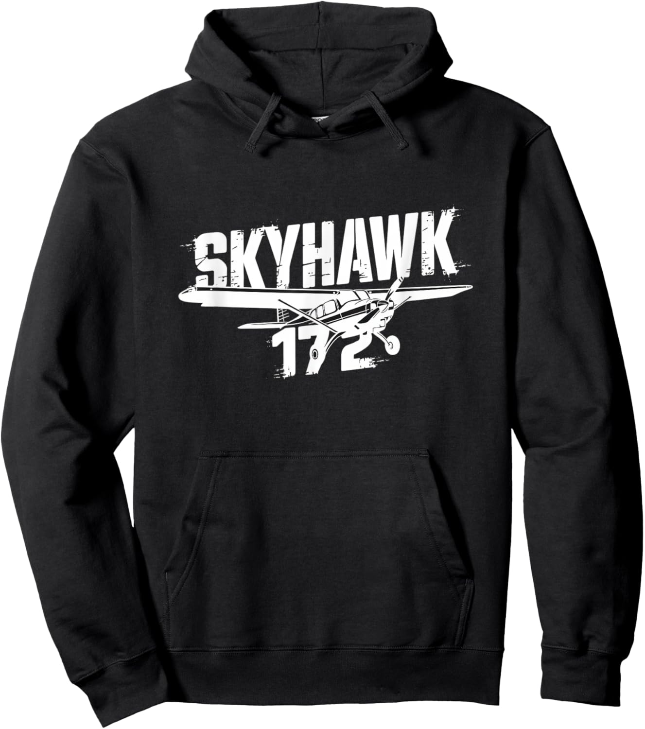 C172 Skyhawk C-172 Airplane Classic Vintage Aviation Pilot Hoodie - Hoodie | Black