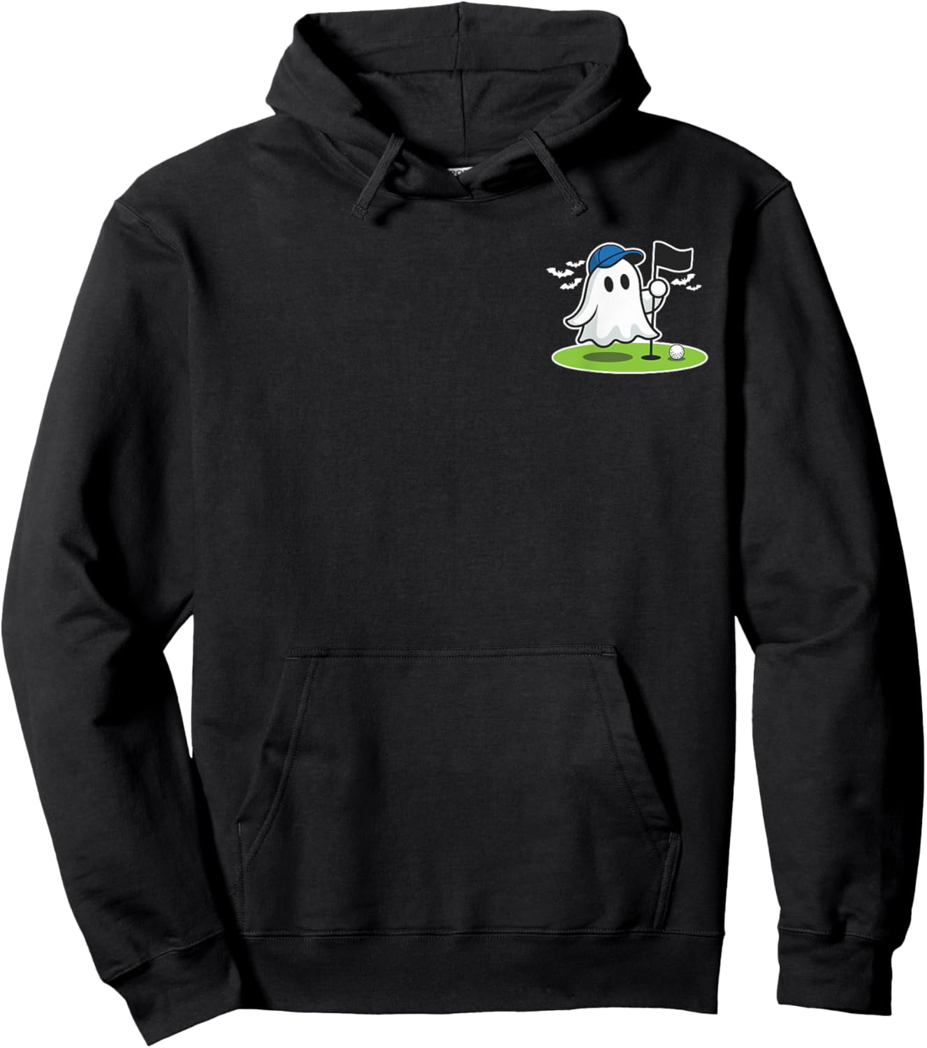 Halloween Golf Spooky Golf boo pocket Golfer Hoodie - Hoodie | Black