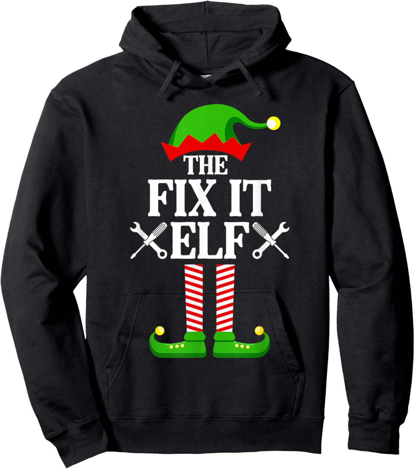 Fix It Elf Family Matching Group Funny Christmas Hoodie - Hoodie | Black