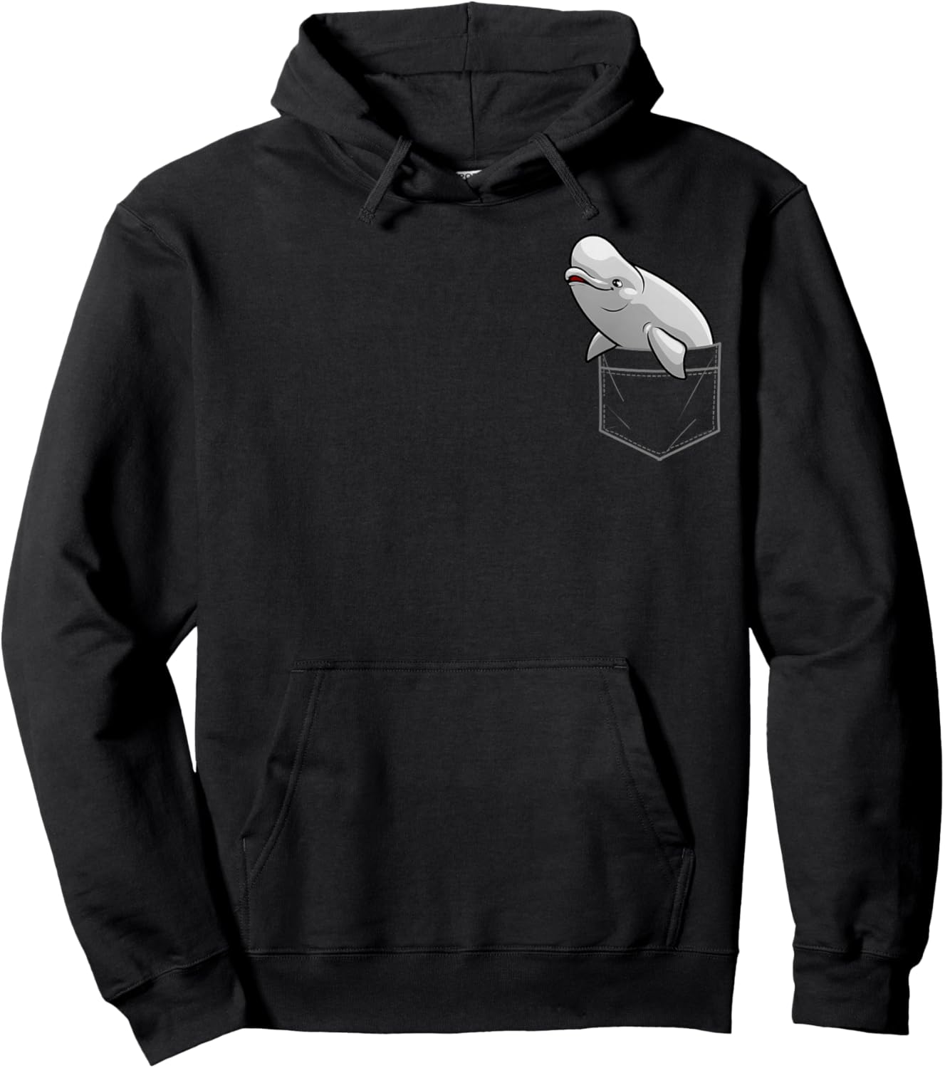 Cute Beluga Whale Art Women Kids Beluga Whale Lover Hoodie - Hoodie | Black