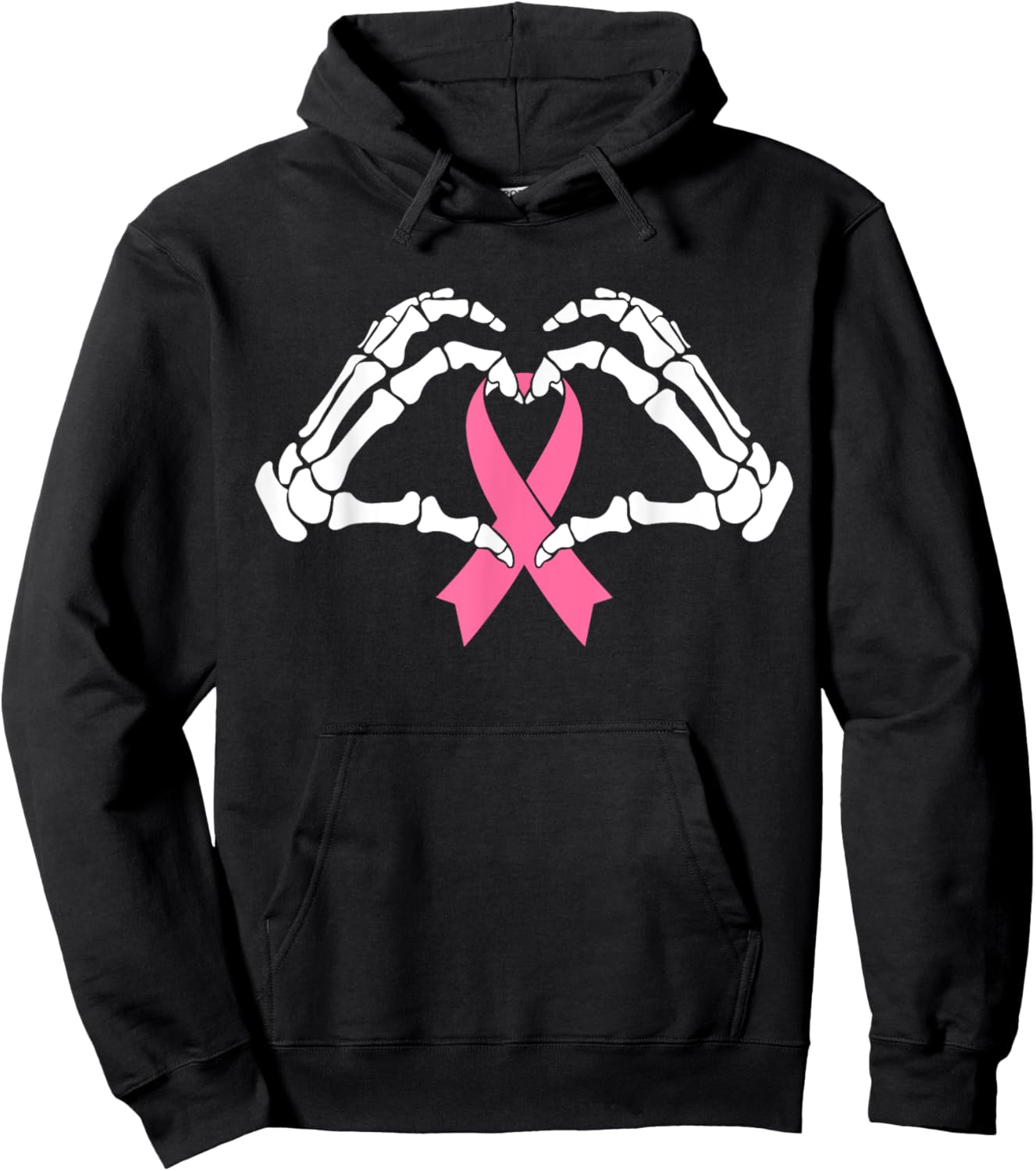 Skeleton Hands Holding Ribbon Halloween Costume Halloween Hoodie - Hoodie | Black