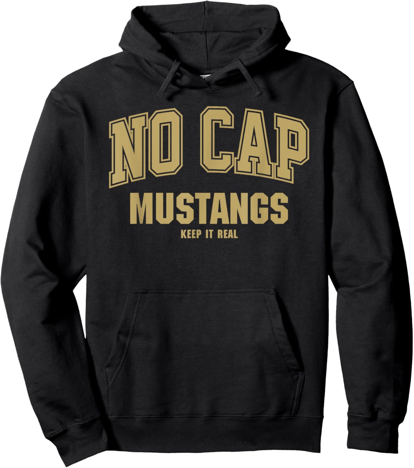 Coronado Mustangs NO CAP Keepin' It Real Hoodie - Hoodie | Black