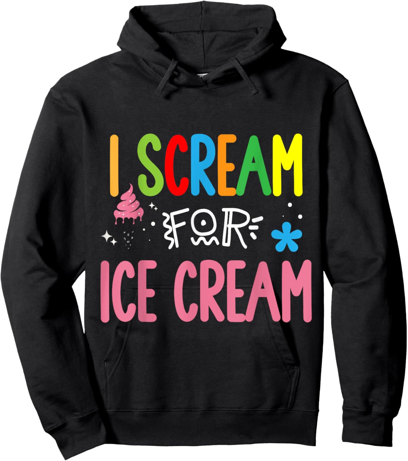 Ice Cream Gelato Summer Men Women Boys Girls Ice Cream Hoodie - Hoodie | Black