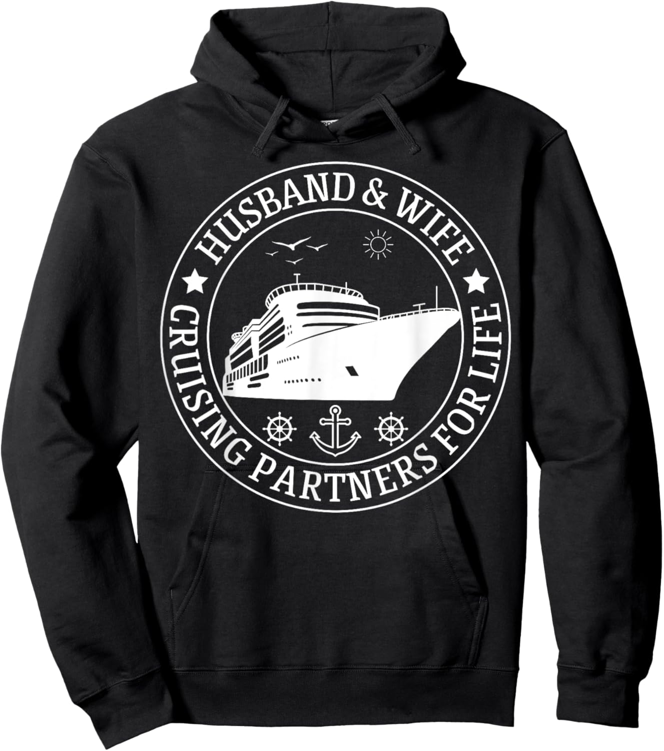Cruising Husband And Wife Cruise Partners For Life Matching Hoodie - Hoodie | Black