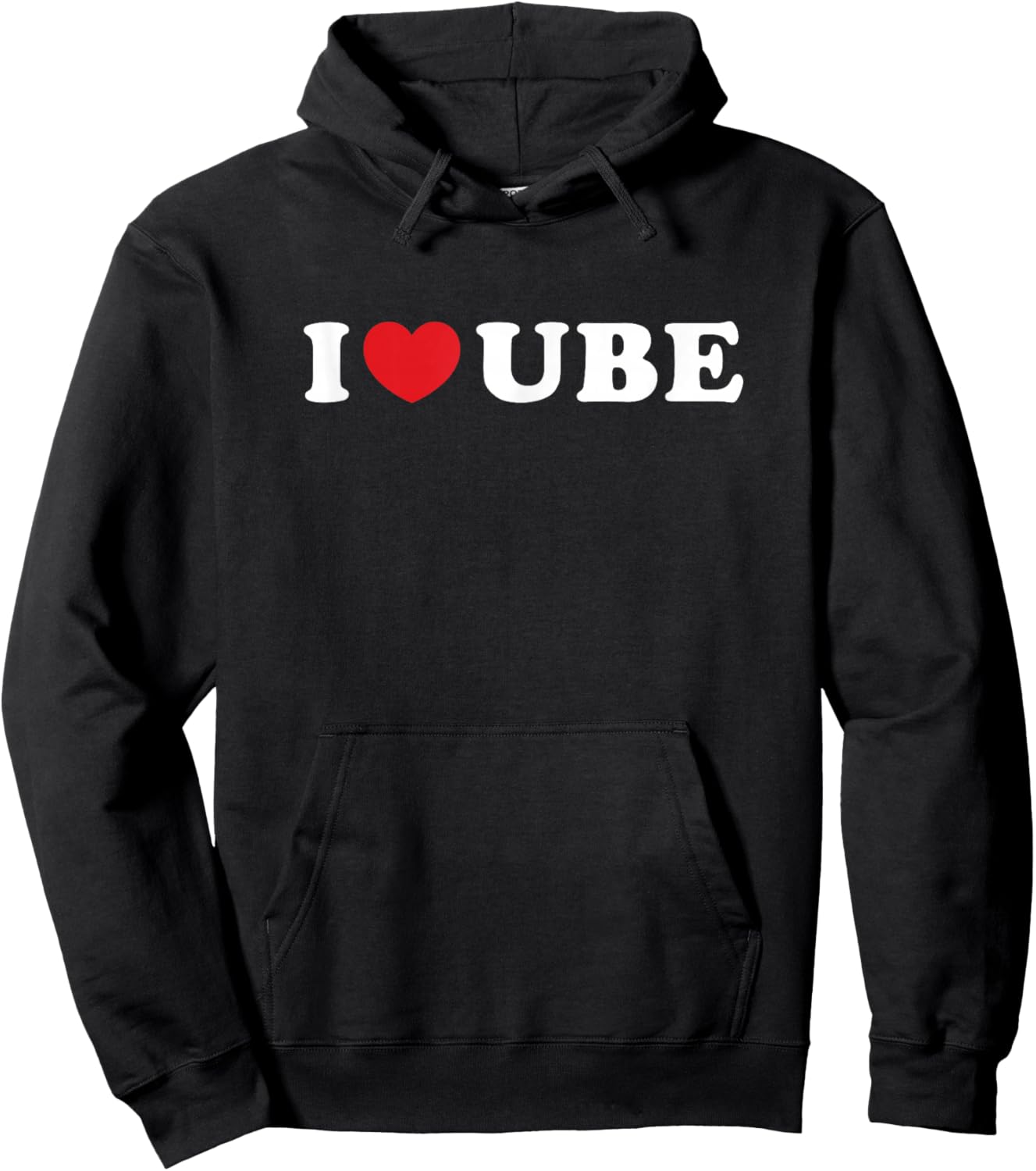 I Love Ube Filipino I Heart Ube Hoodie - Hoodie | Black