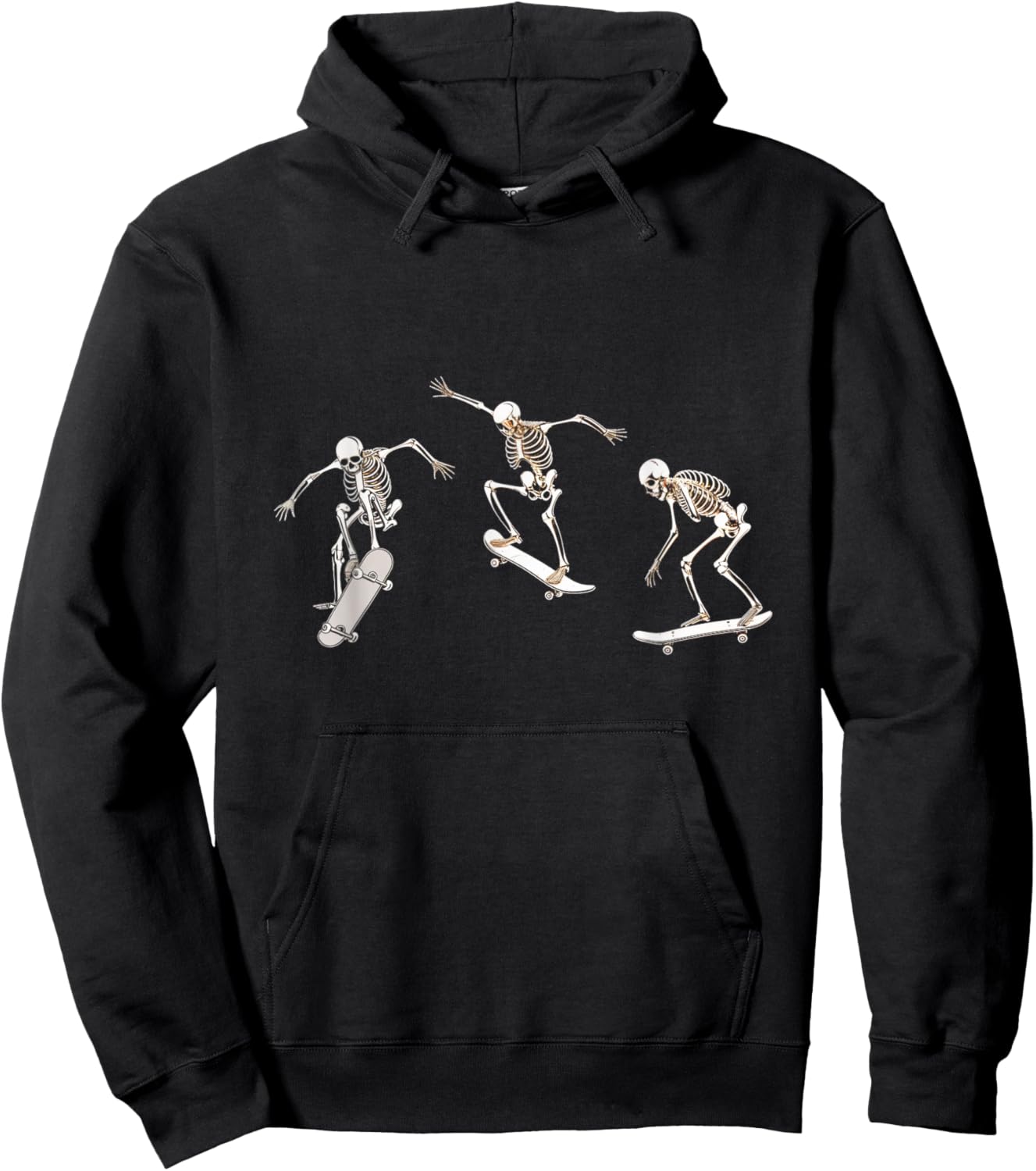 Skateboarding Skeleton Skater Bones Tricks Hoodie - Hoodie | Black