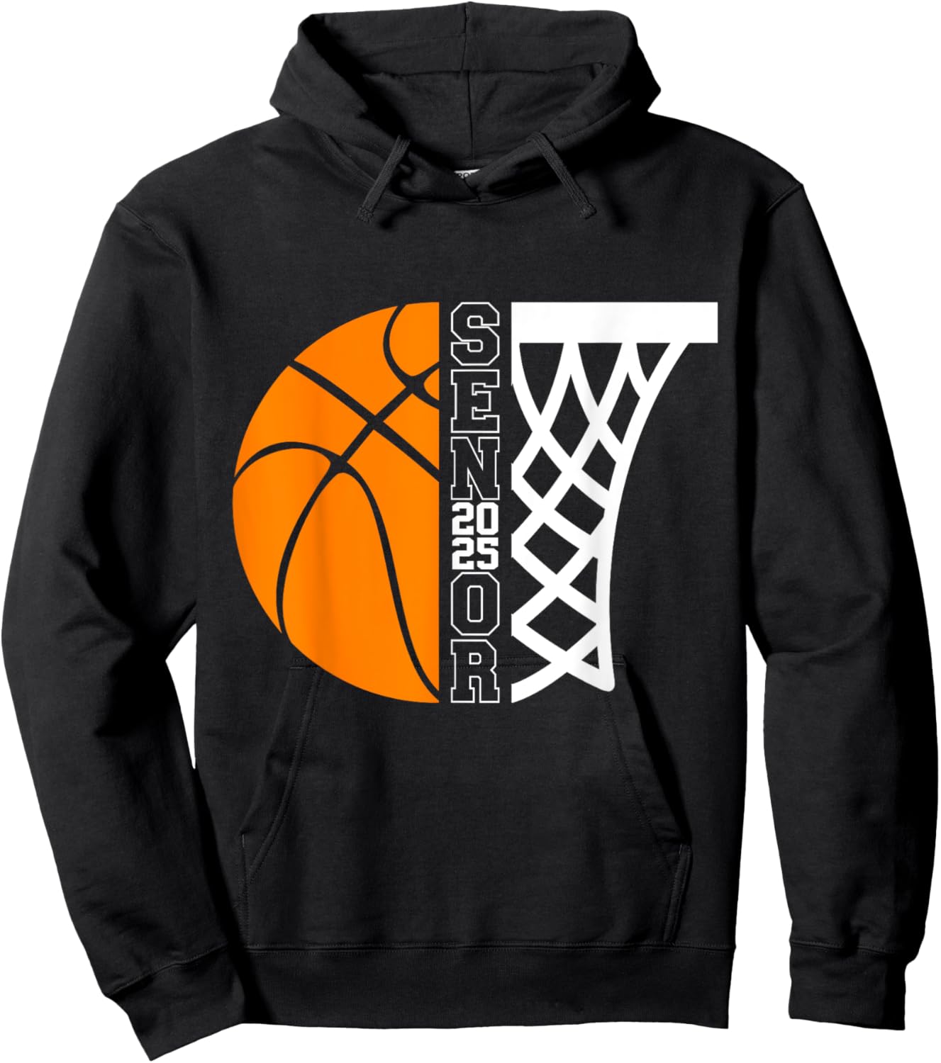 Graduate Senior Class of 2025 Basketball Player Graduation Hoodie - Hoodie | Black
