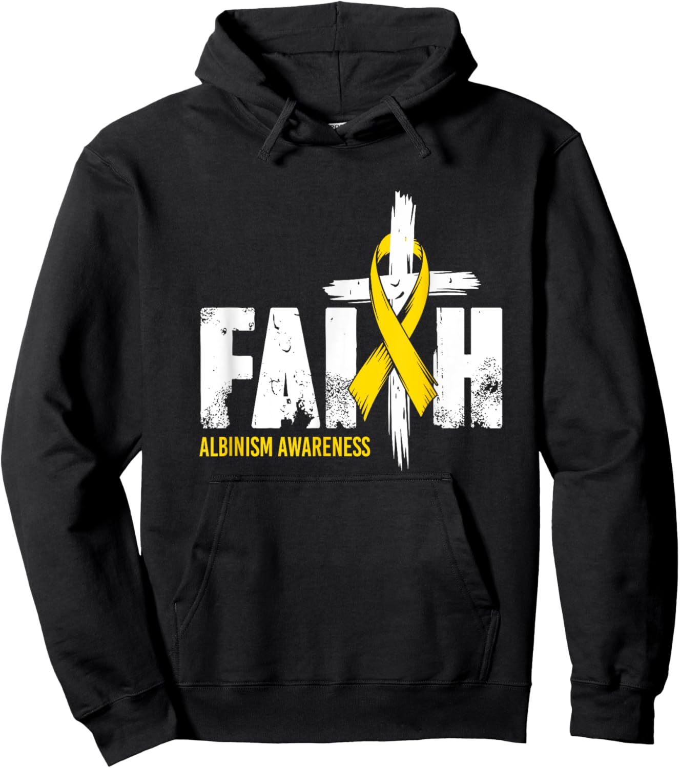 Faith Albinism Awareness Support Hoodie - Hoodie | Black