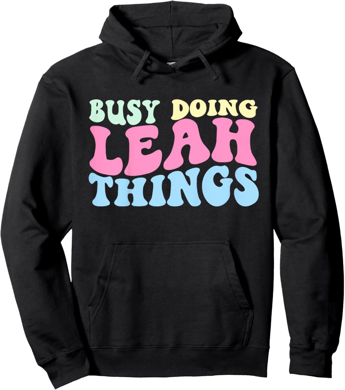 Kids Busy Doing Leah Things Cute Girls Hoodie - Hoodie | Black