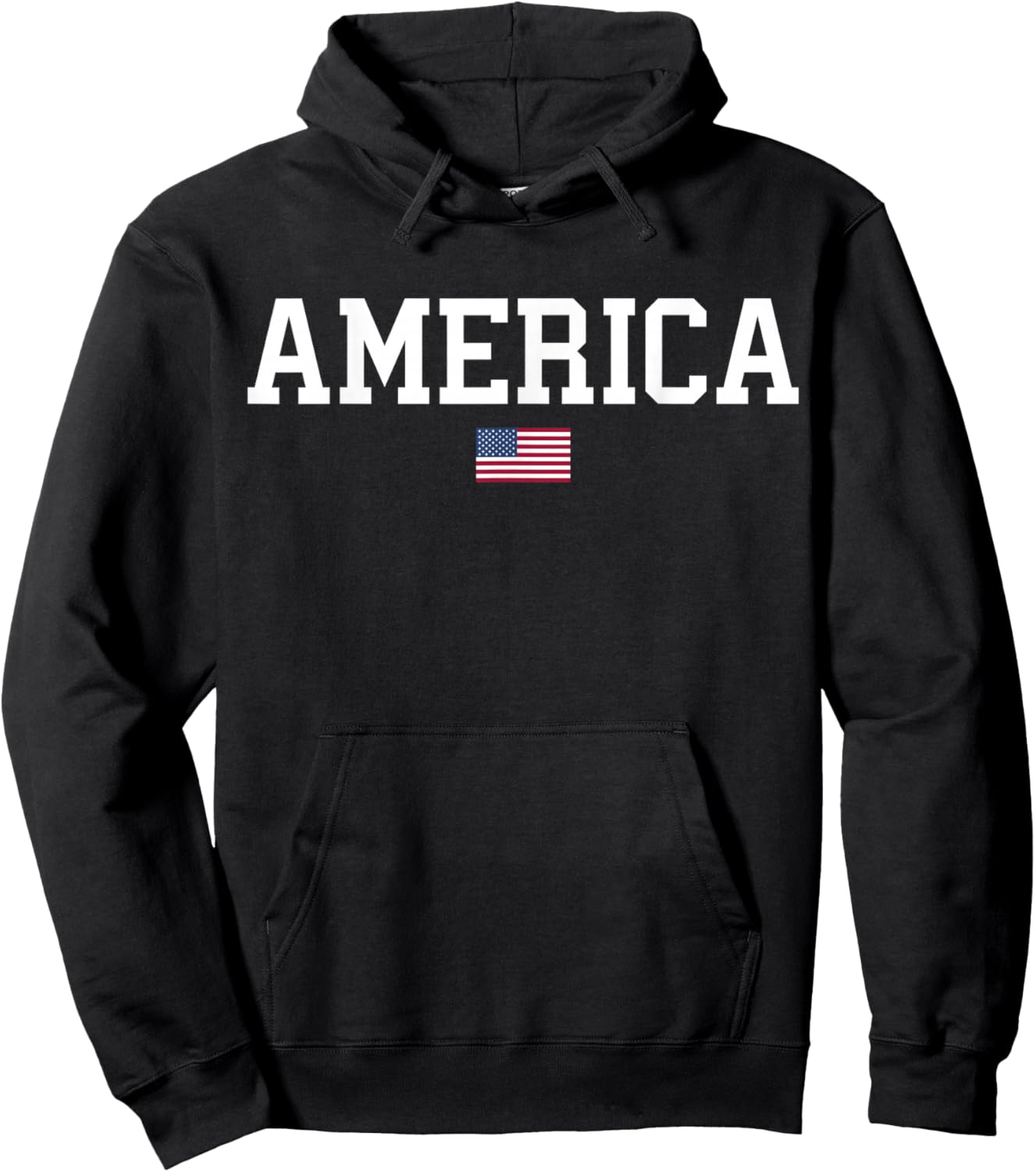 America USA Women Men Kids American Flag July 4th Patriotic Hoodie - Hoodie | Black