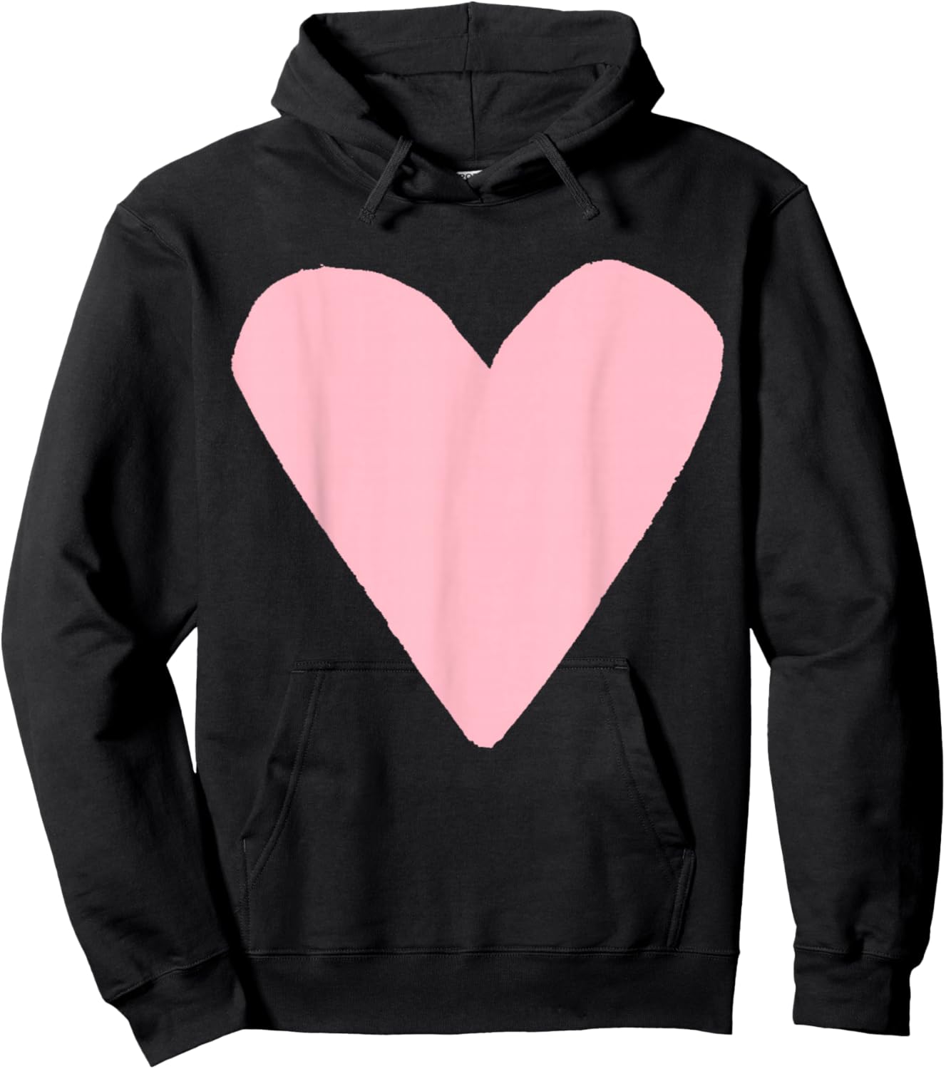 Cute Light Pink Heart Hoodie - Hoodie | Black