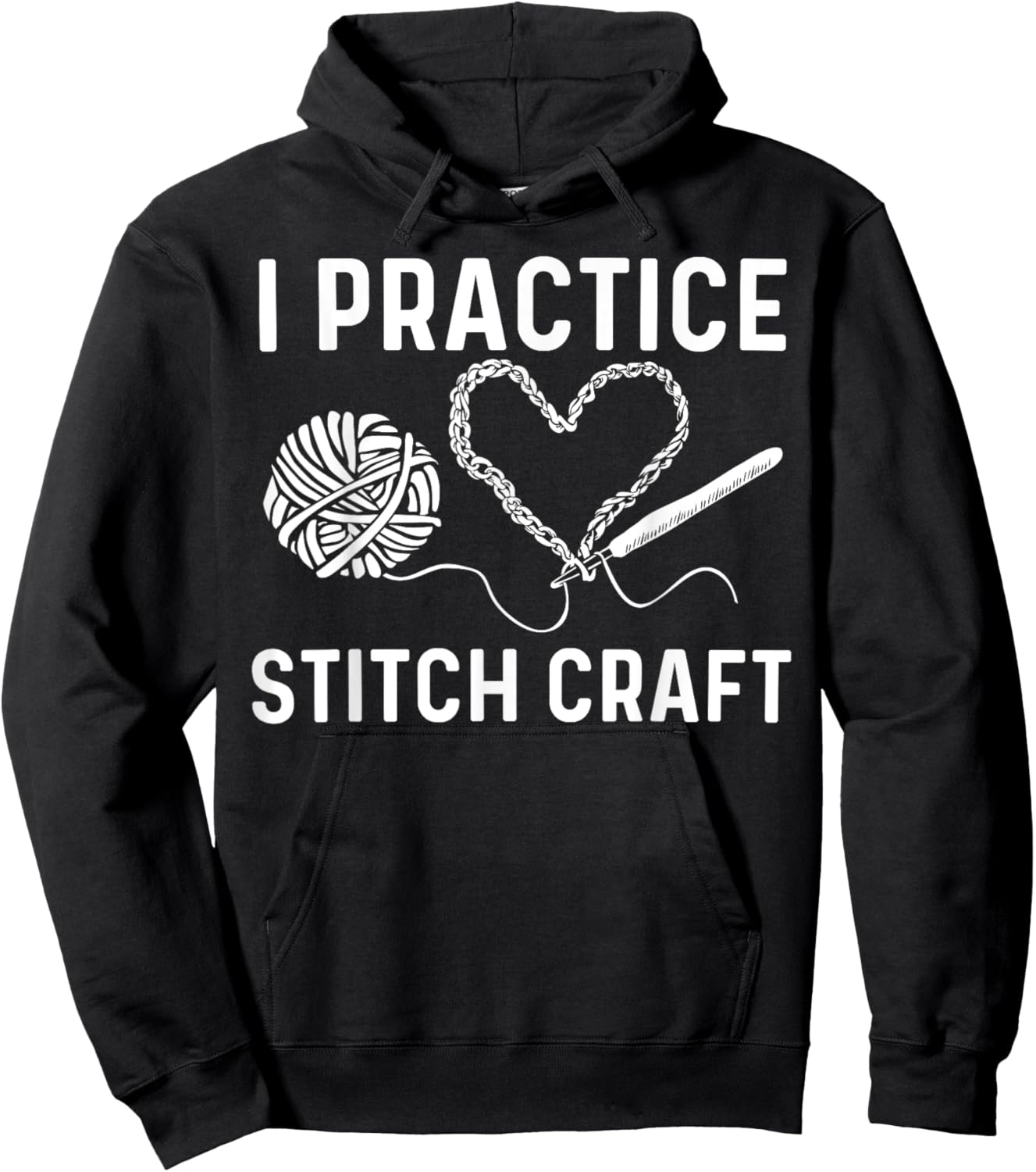 Best Crocheting Art Women Crocheter Crochet Lover Hoodie - Hoodie | Black