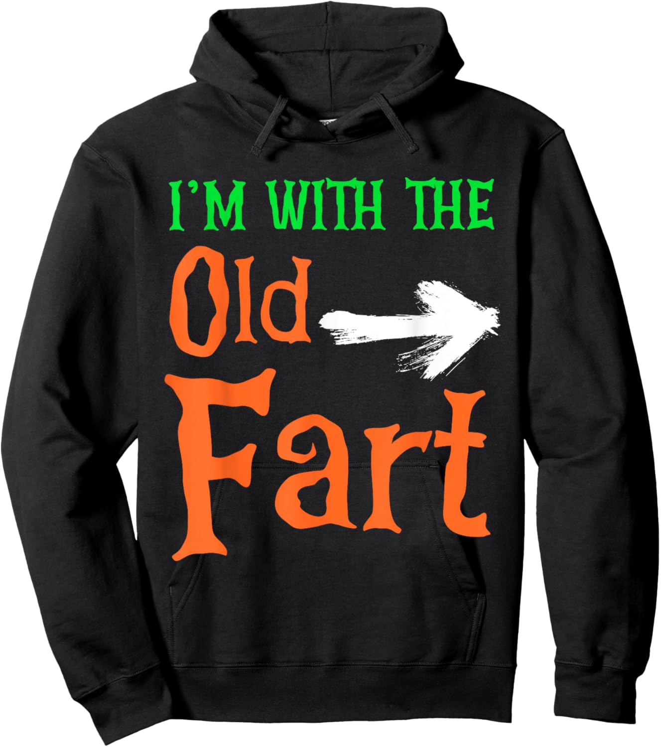 I'm With The Old Fart Couple Halloween Costume Hoodie - Hoodie | Black
