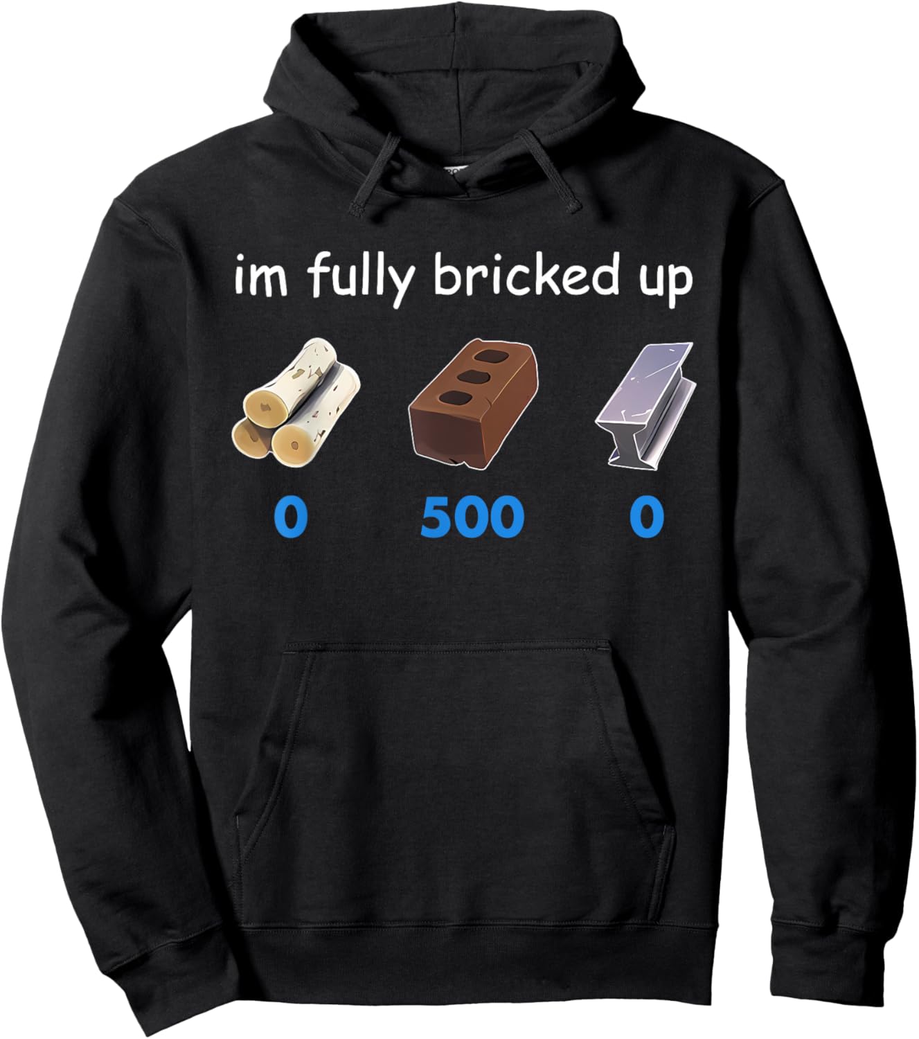 Im Fully Bricked Up Funny Hoodie - Hoodie | Black