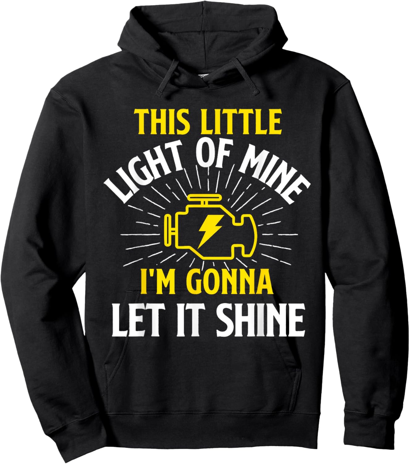 Engine Control Light - Car Guy Auto Mechanic Hoodie - Hoodie | Black