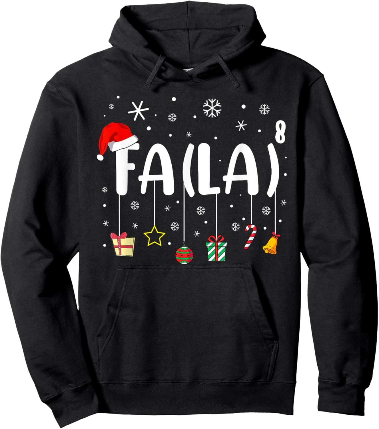 FA (LA)8 Christmas Santa Fa La Math Teacher Xmas Holiday Hoodie - Hoodie | Black