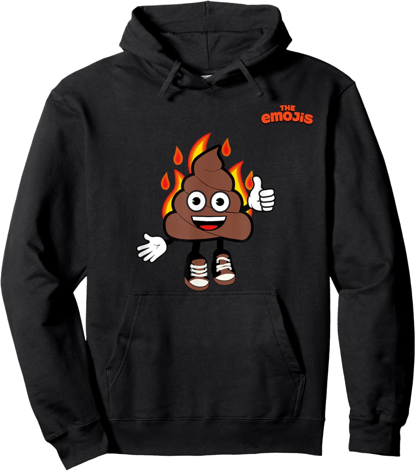 Emoji Happy Fire Poo Thumb Up Hoodie - Hoodie | Black