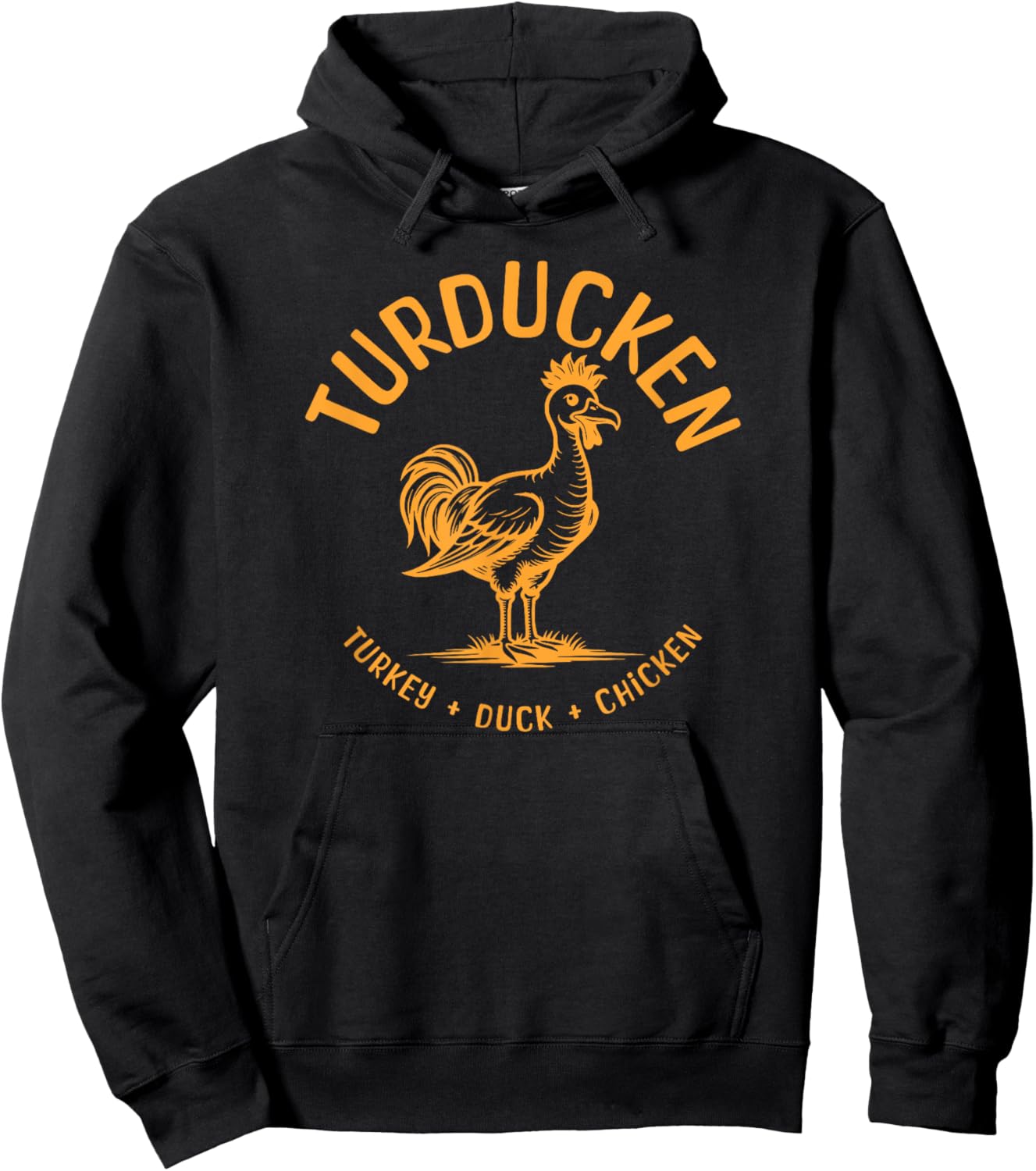 Funny Turducken Thanksgiving Feast Christmas Dinner Meal Hoodie - Hoodie | Black