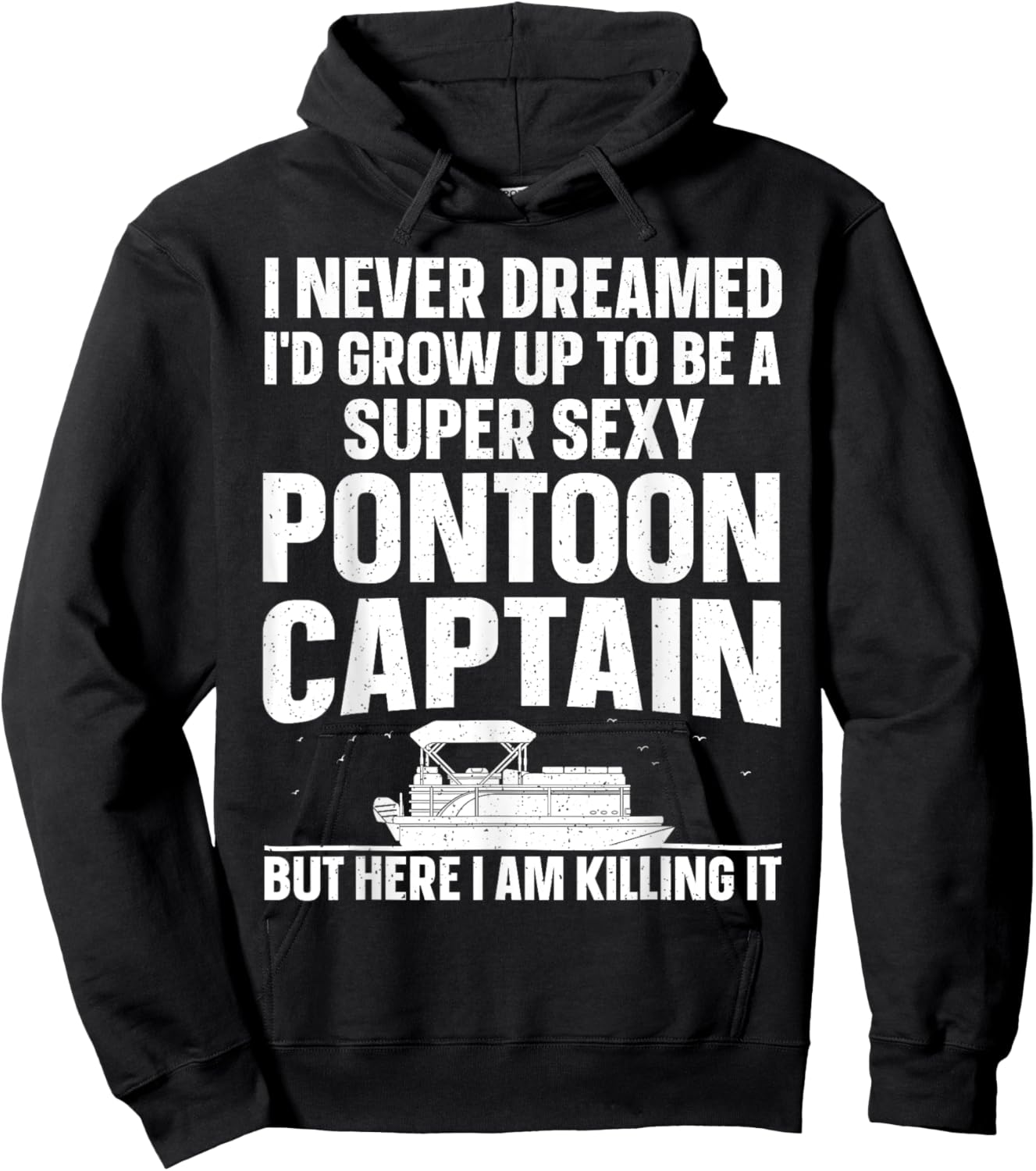 Cool Pontoon Captain Art Women Pontoon Boat Owners Hoodie - Hoodie | Black