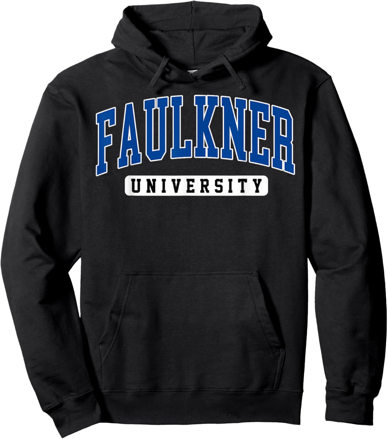 Faulkner University Arch Vintage Sports Design Women Hoodie - Hoodie | Black