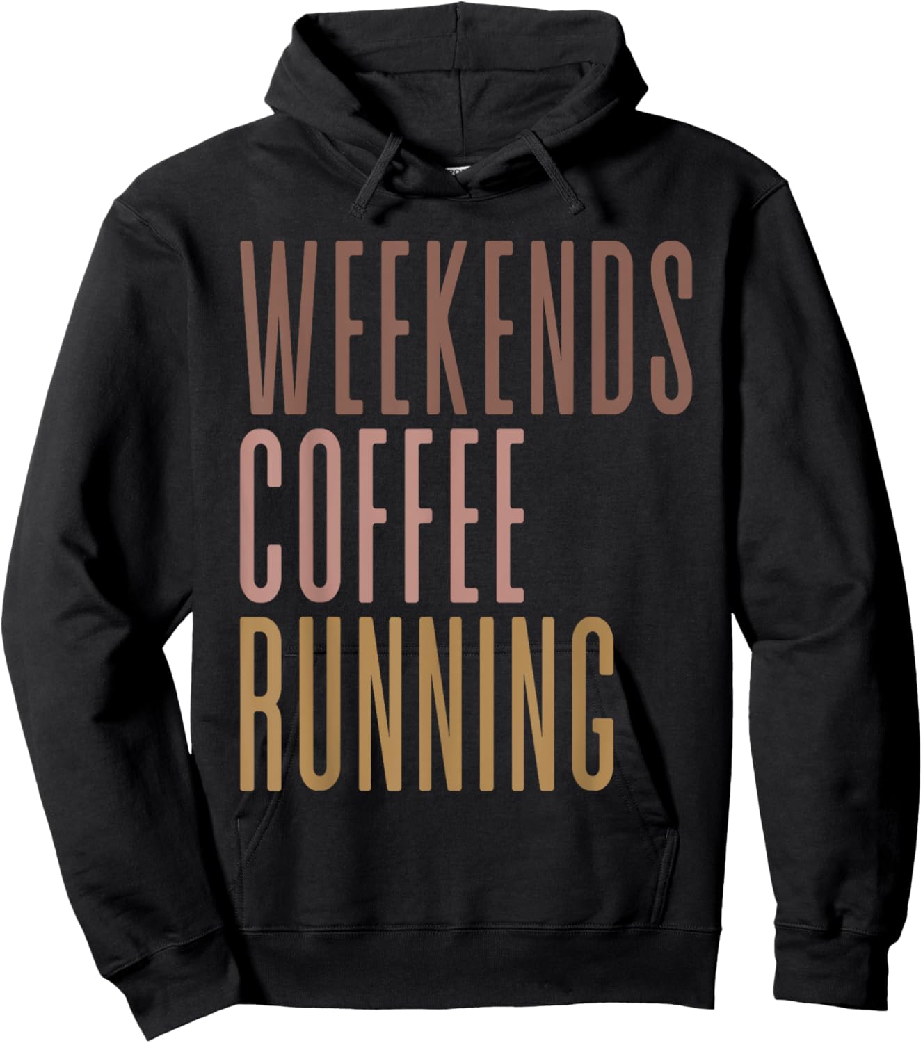 Weekends Coffee Running Hoodie - Hoodie | Black