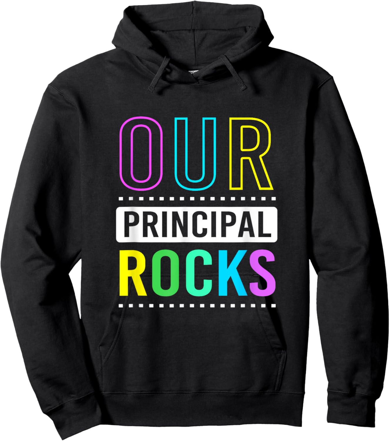 Retro Vibe School Principal Our Principal Rocks Hoodie - Hoodie | Black