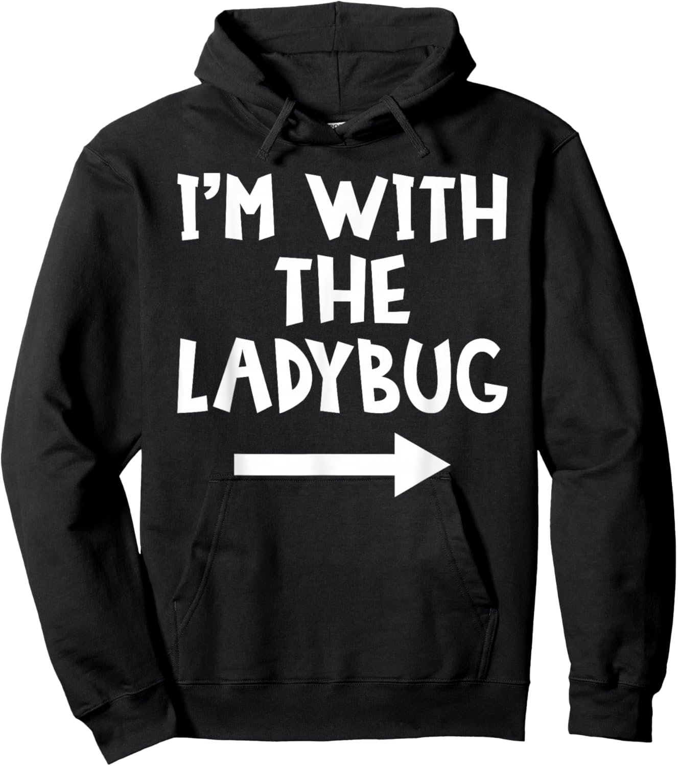 I'm With The Ladybug Funny Matching Couple Halloween Costume Hoodie - Hoodie | Black