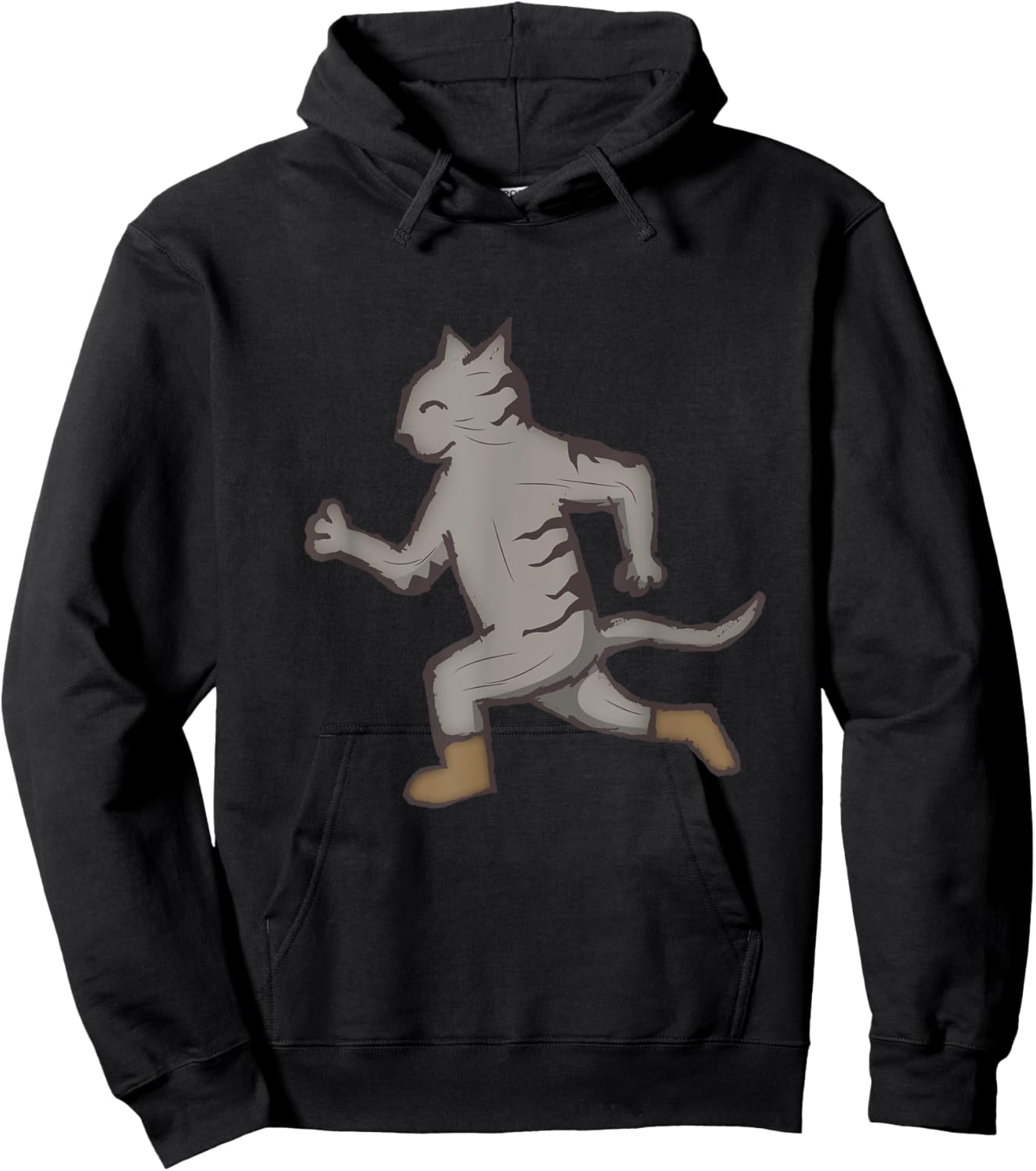 Cat jogging running Hoodie - Hoodie | Black