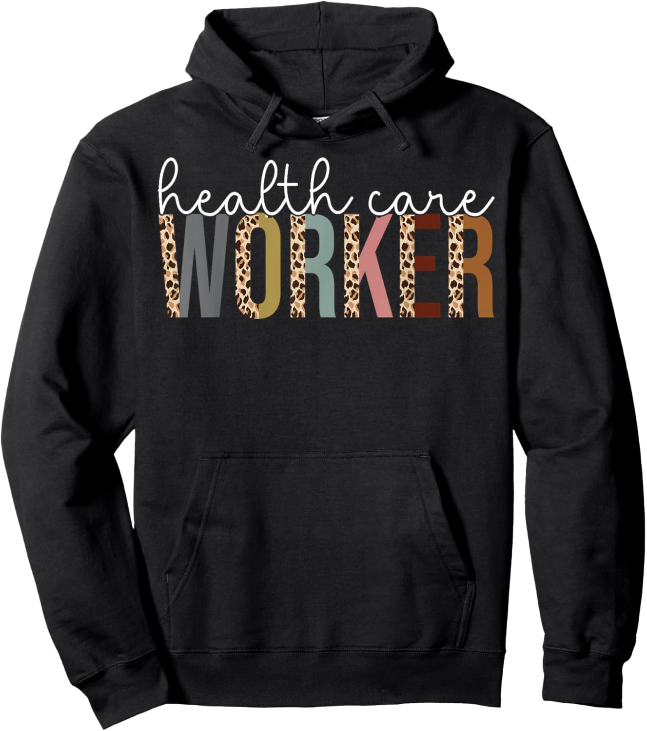 Leopard Health Care Worker Appreciation Gift Hoodie - Hoodie | Black
