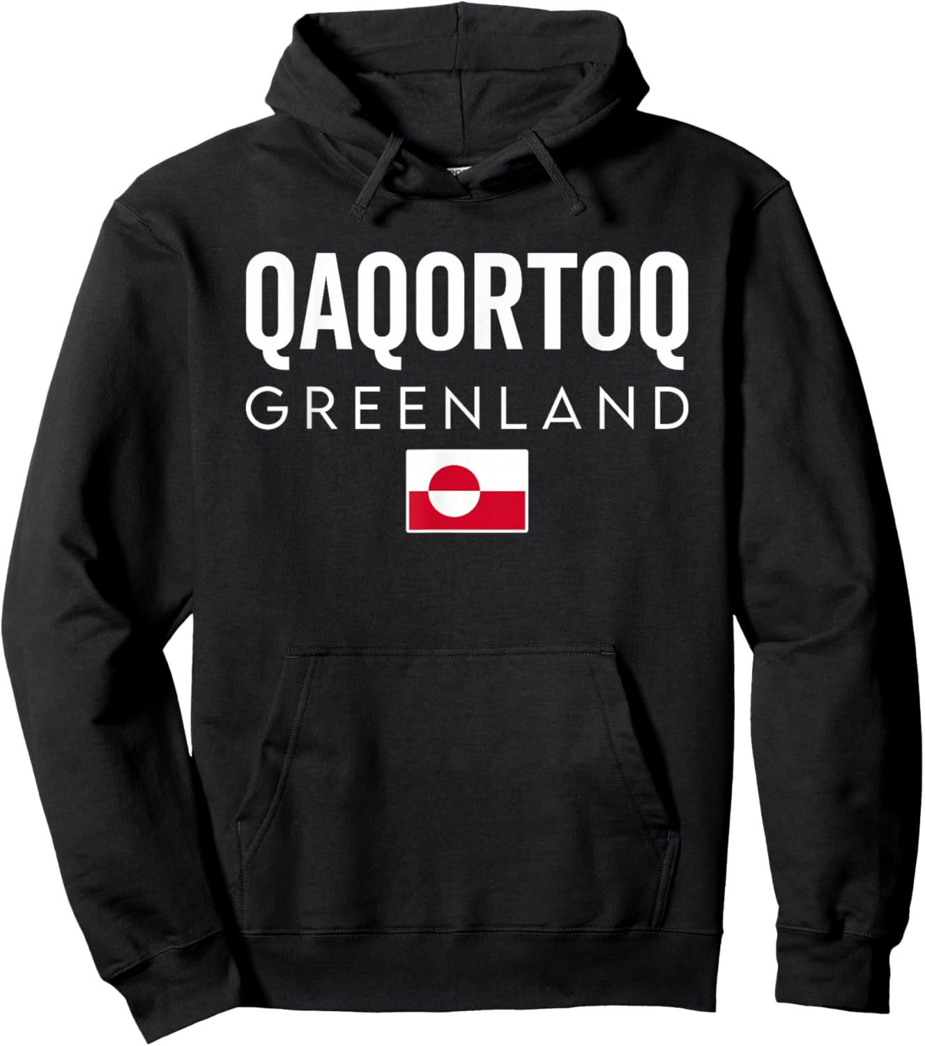Qaqortoq Greenland Flag Vacation Travel Souvenir Hoodie - Hoodie | Black