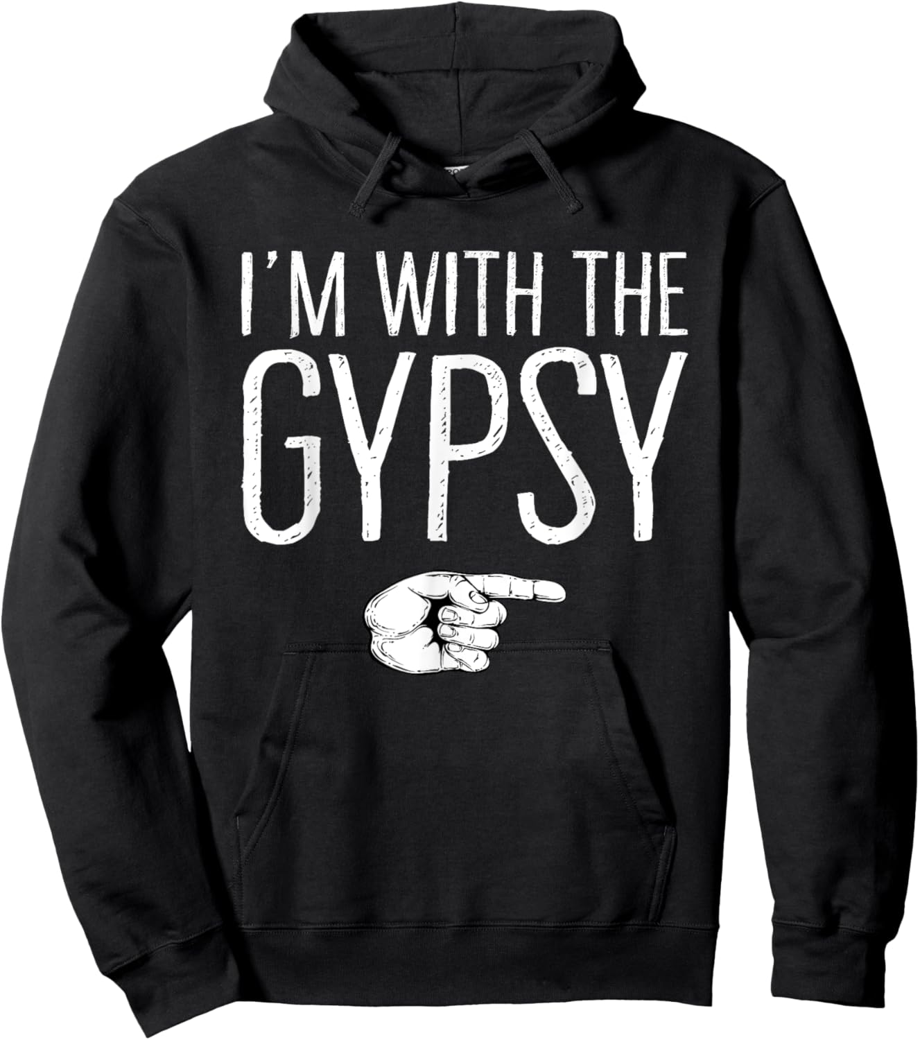 I'm With The Gypsy Matching Costume Lazy Halloween Party Hoodie - Hoodie | Black
