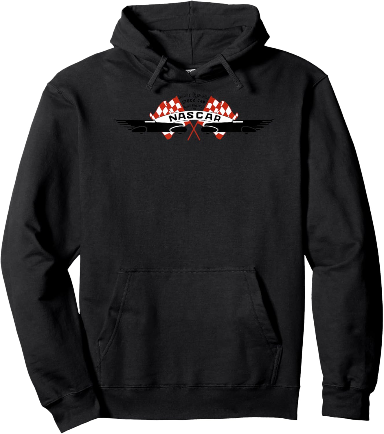 NASCAR - Vintage 1948 Stock Car Auto Racing Flags White Hoodie - Hoodie | Black