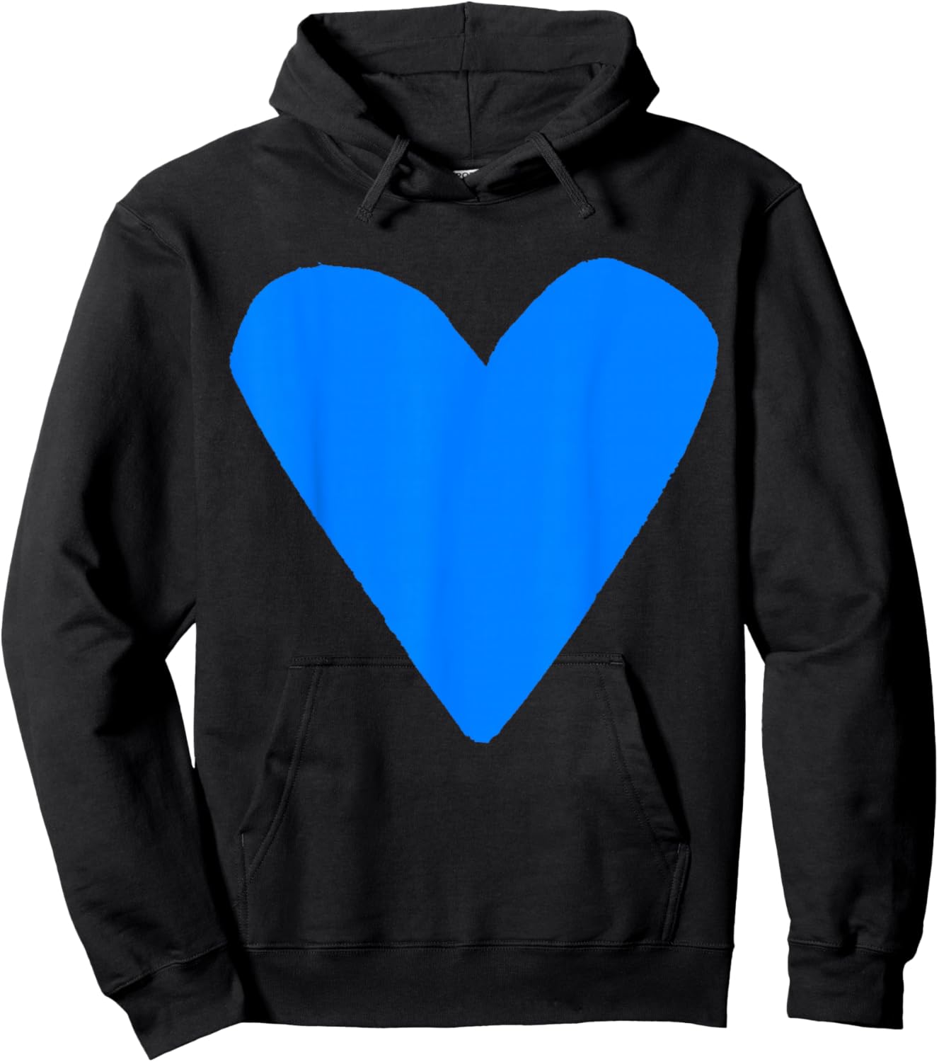 Cute Blue Heart Hoodie - Hoodie | Black