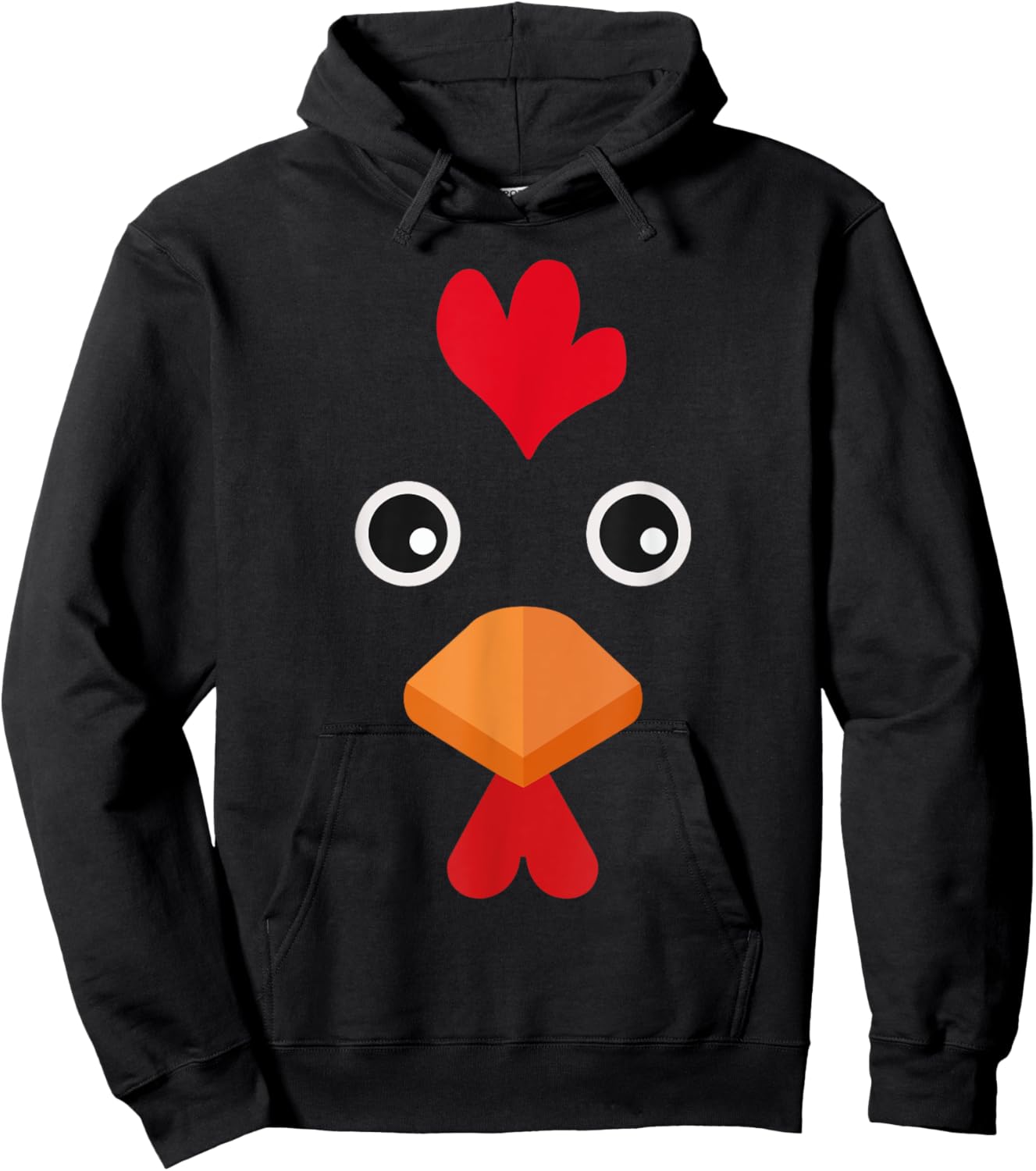 Chicken Halloween Costume Toddler Girls Kids Chicken Face Hoodie - Hoodie | Black