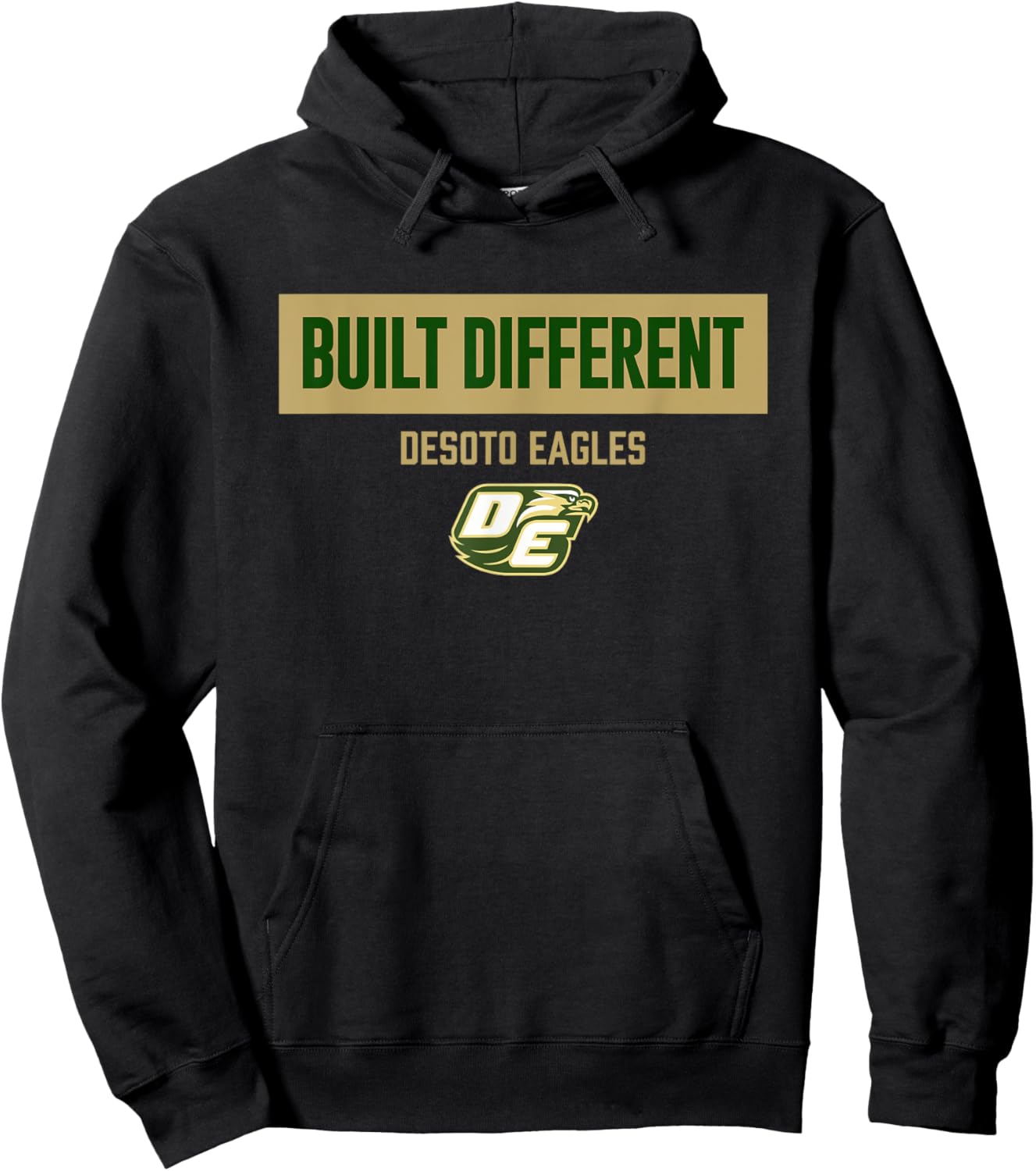 Desoto Eagles Logo Built Different HS Hoodie - Hoodie | Black