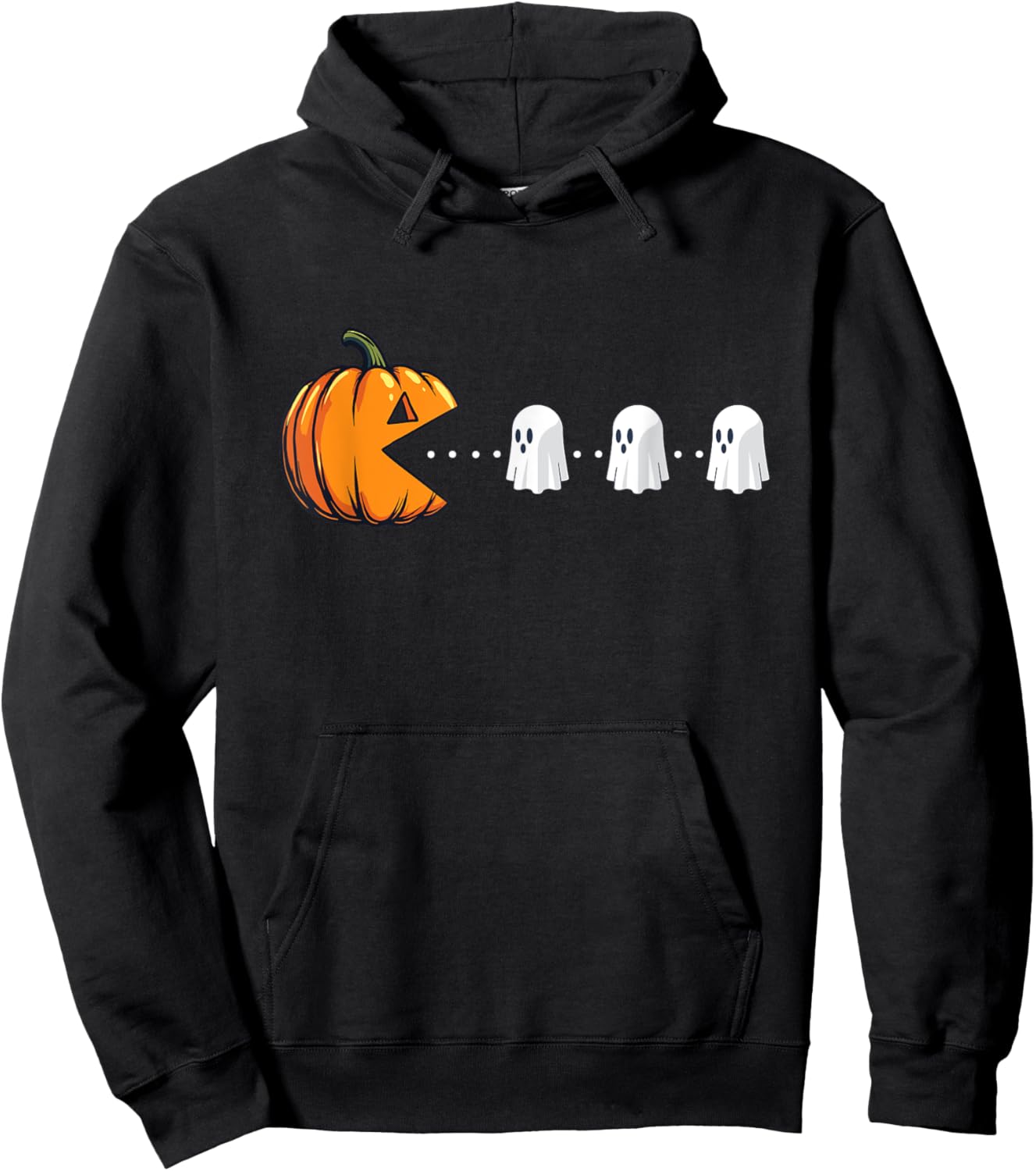 Pumpkin Eating Ghosts - Spooky Witch Halloween Ghoul Hoodie - Hoodie | Black