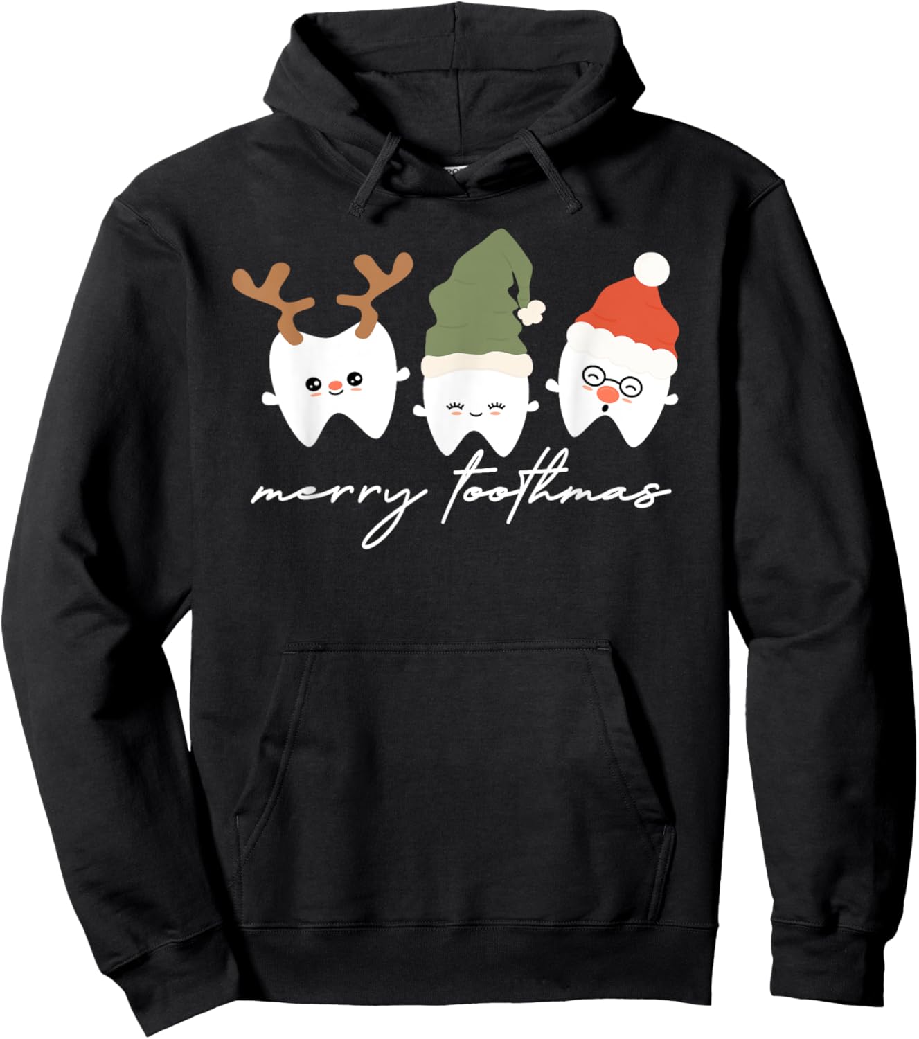 Merry Toothmas Dental Hygienist Christmas Dental Hygiene Hoodie - Hoodie | Black