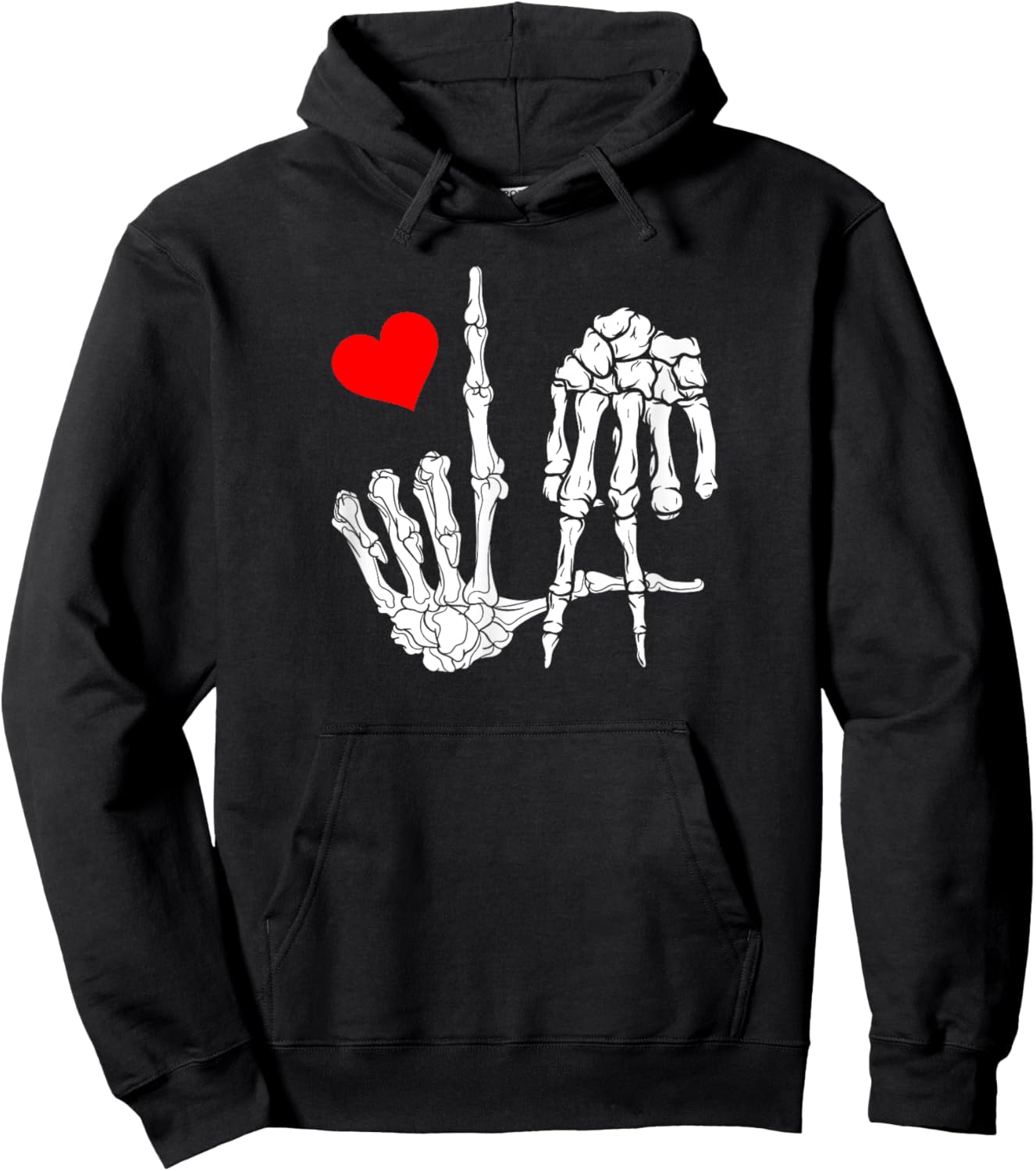 Los Angeles With Skeleton LA Sign to Love and Represent City Hoodie - Hoodie | Black