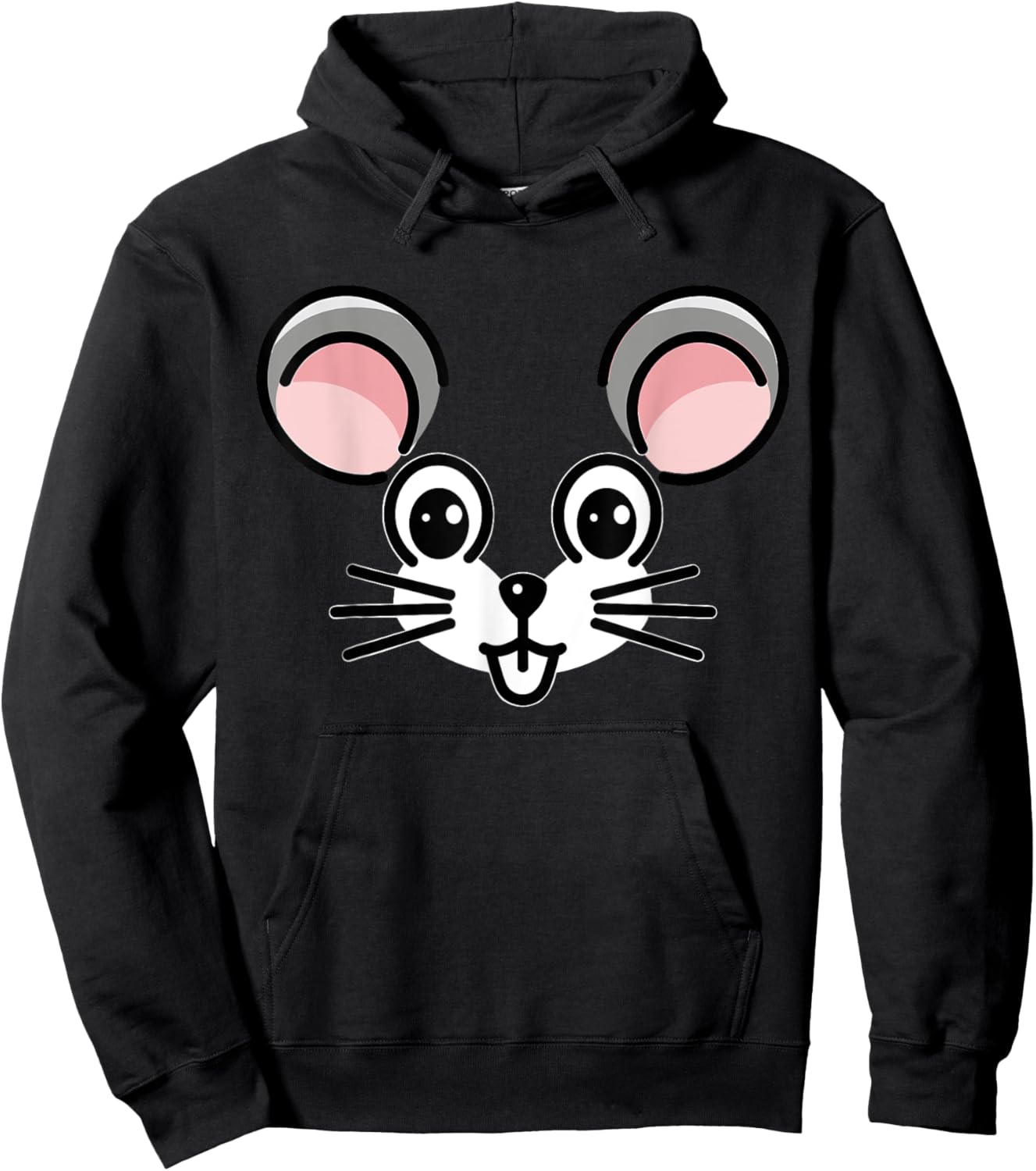 Halloween Mouse Face Costume Kids Cute Animal Themed Hoodie - Hoodie | Black
