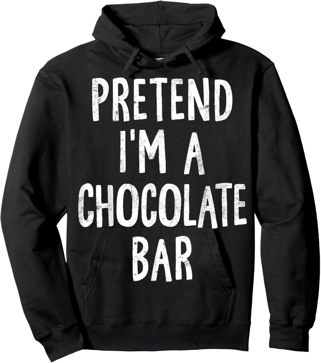 Pretend I'm A Chocolate Bar Lazy Easy Halloween Costume Hoodie - Hoodie | Black