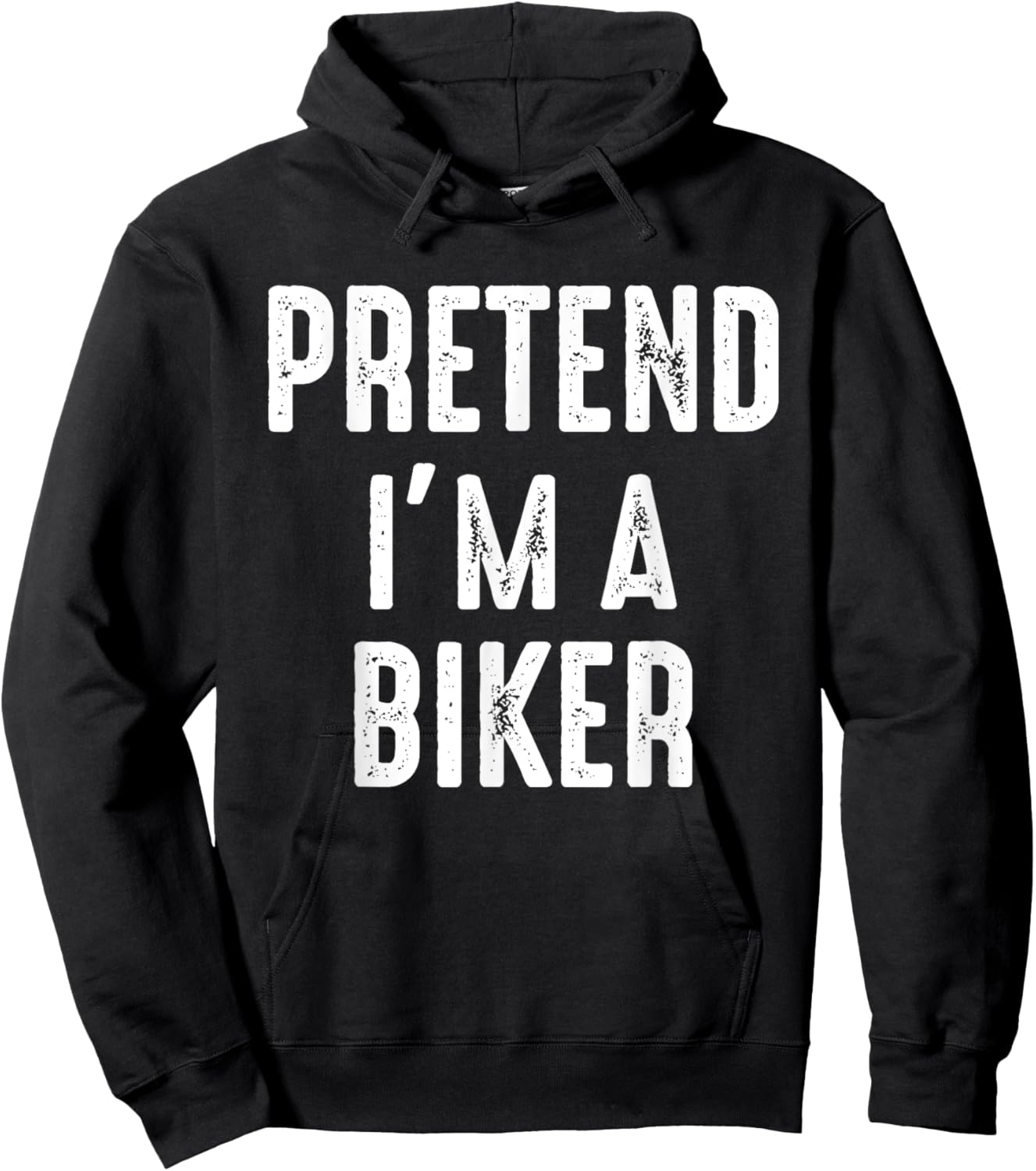 Pretend I'm A Biker Family Matching Halloween Costume Biker Hoodie - Hoodie | Black
