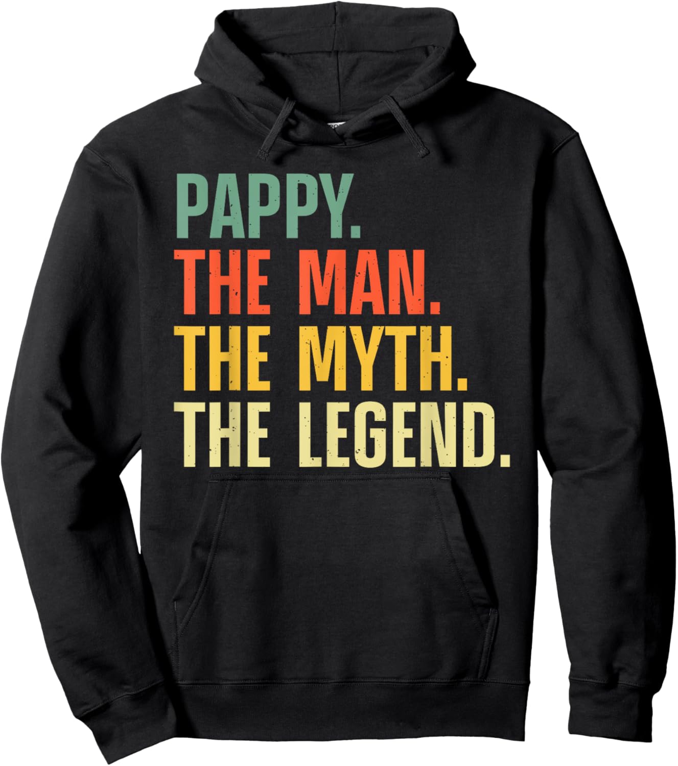 Pappy Design For Grandpa Grandfather From Grandkids Pappy Hoodie - Hoodie | Black