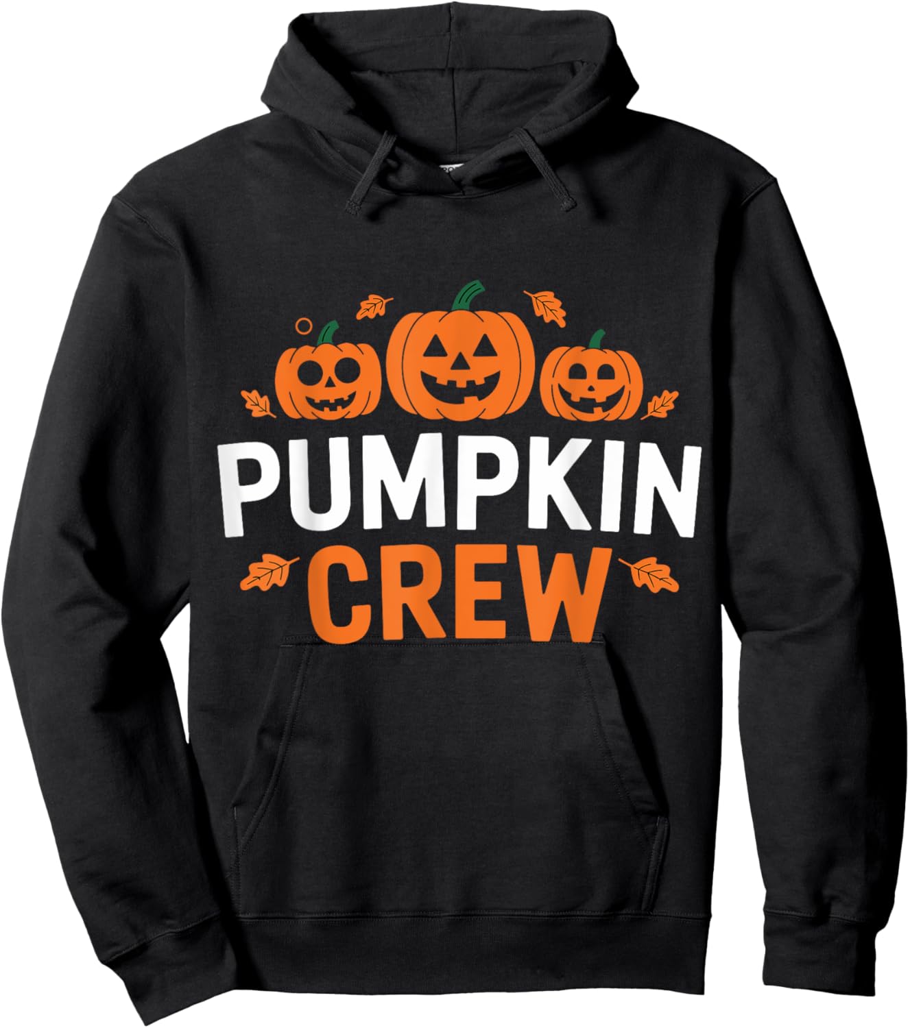 Pumpkin Crew Funny Matching Pumpkin Patch Family Hoodie - Hoodie | Black
