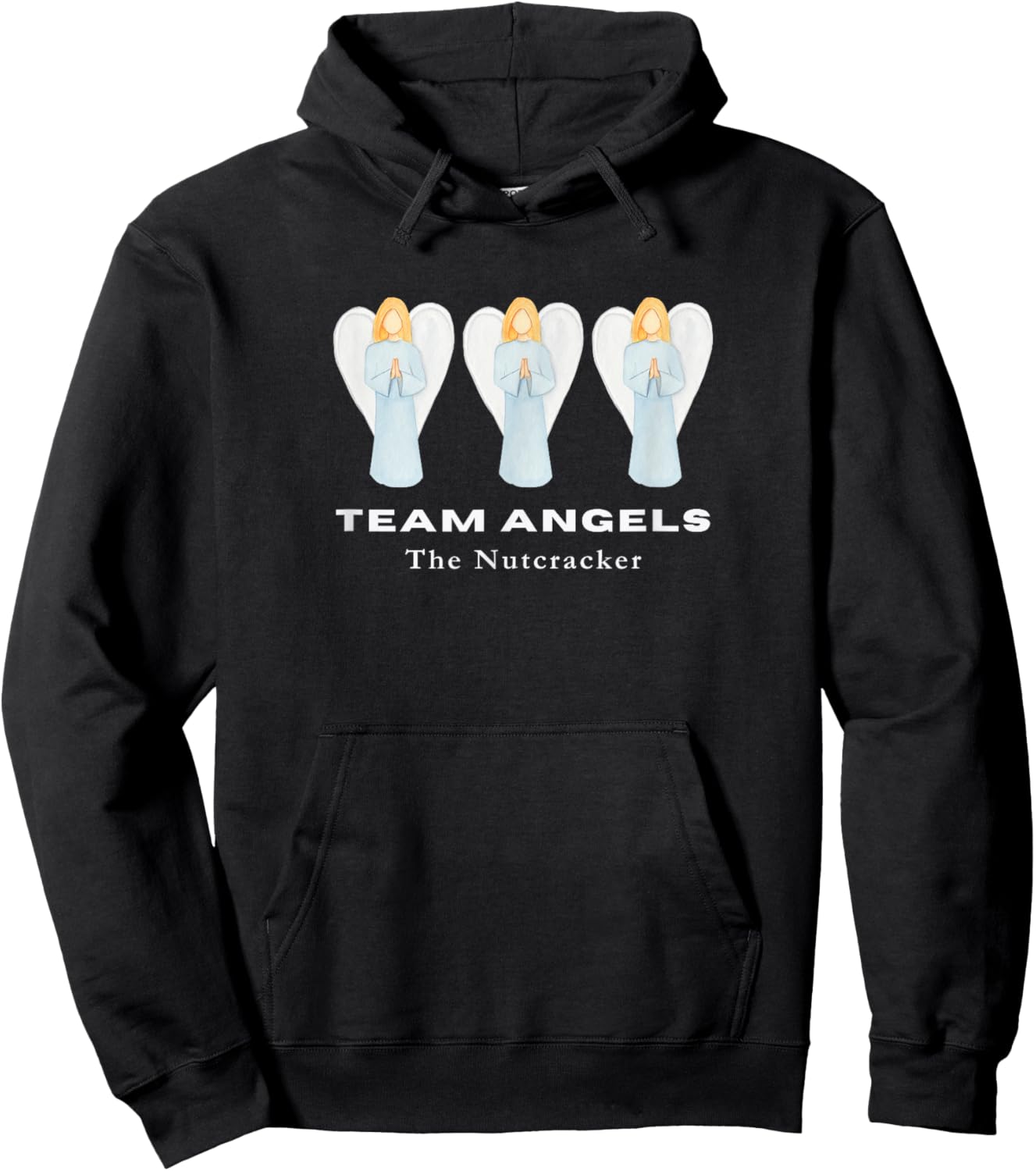 TEAM ANGELS THE NUTCRACKER Christmas Ballet Dancer Angel Hoodie - Hoodie | Black