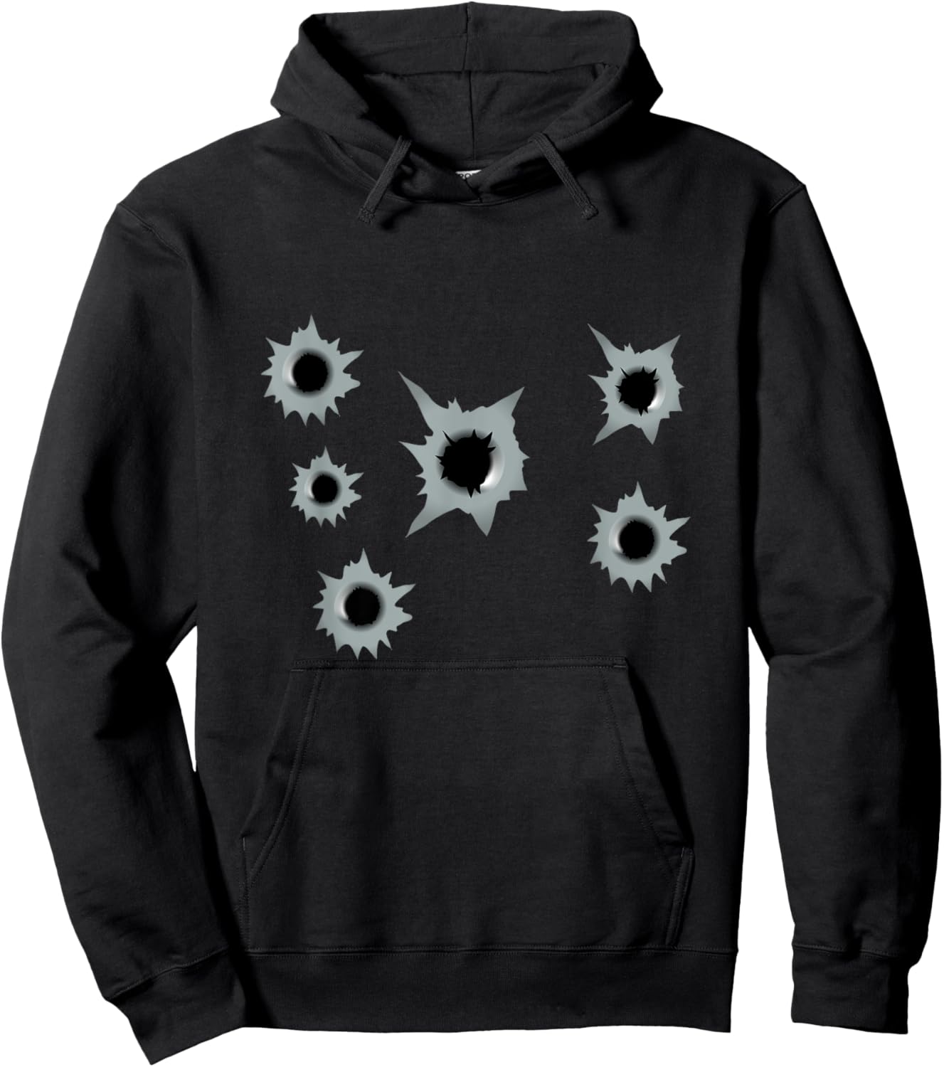 I'm Okay Halloween Funny Bullet Hole Blood Stained Hoodie - Hoodie | Black
