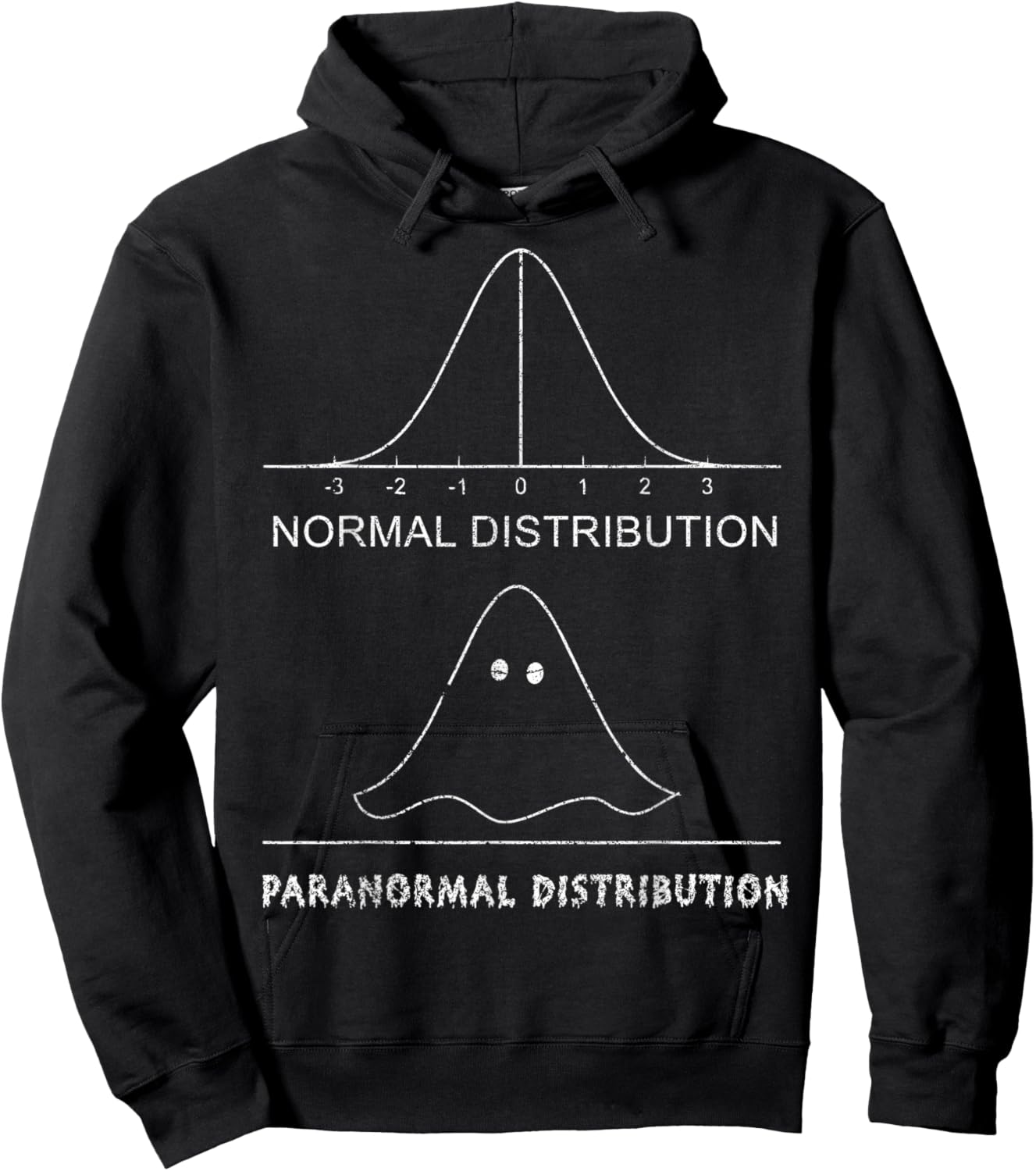 Normal Paranormal Distribution Funny Math Ghost Halloween Hoodie - Hoodie | Black